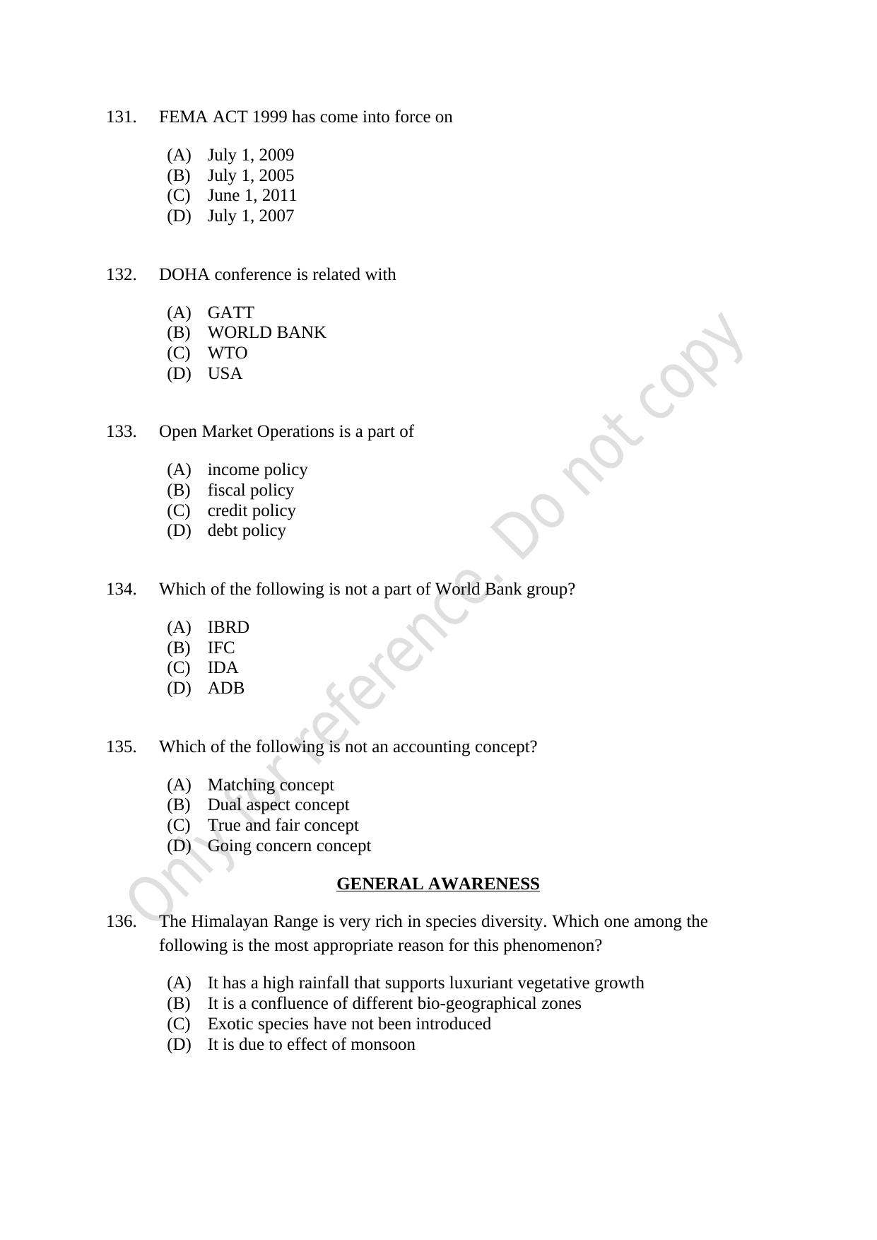 CUSAT CAT 2021 Econometrics And Financial Technology Question Paper - Page 27