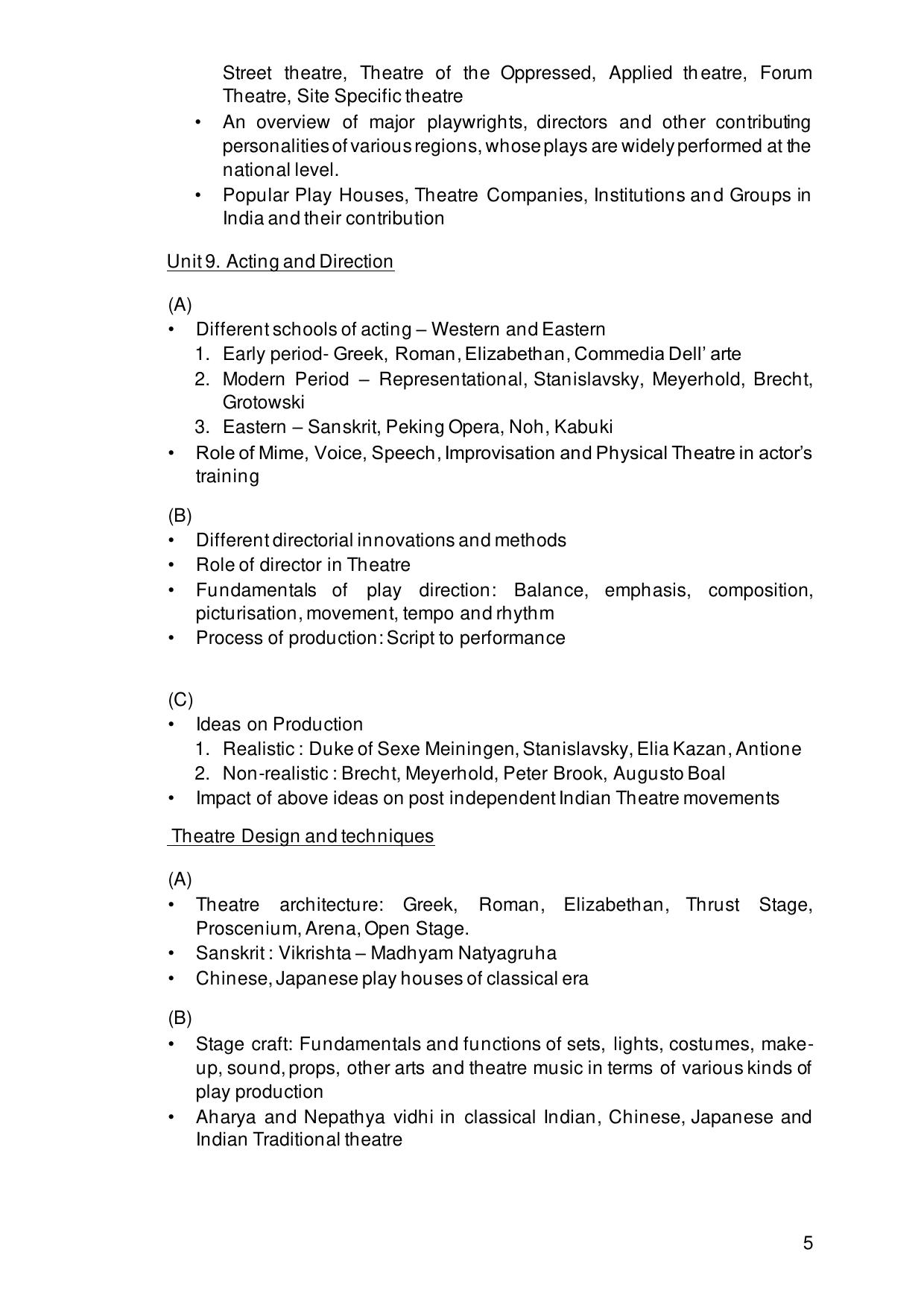 TNSET Syllabus - Performing Art - Page 5