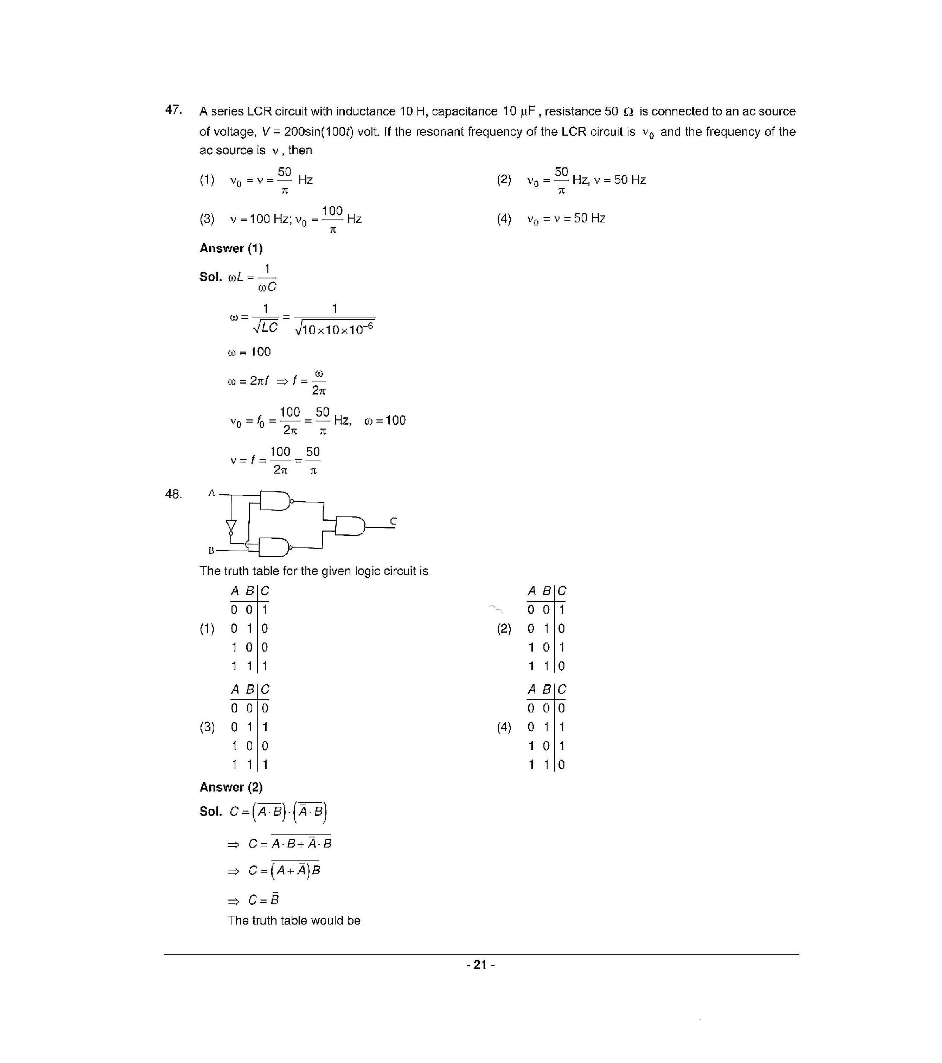 NEET T1 2021 Question Paper - Page 20
