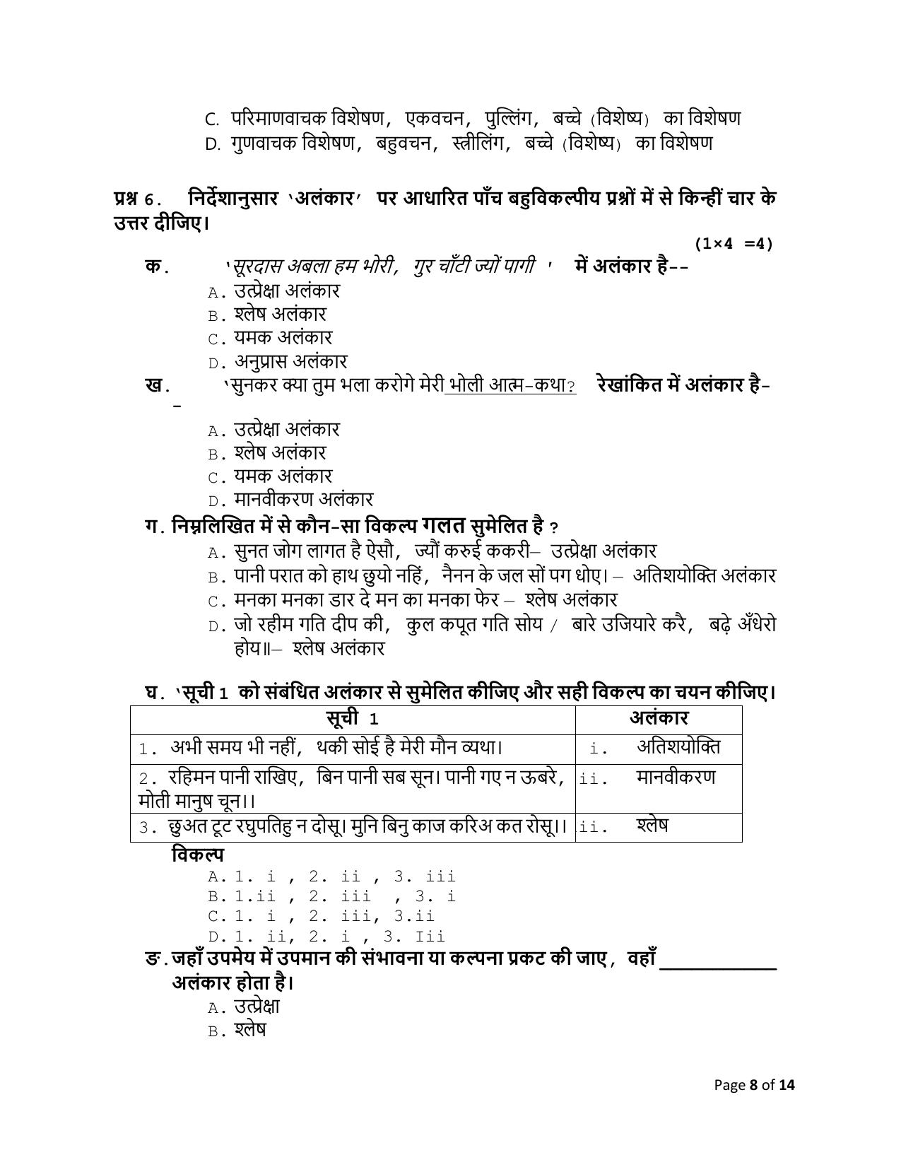 CBSE Class 10 Hindi A Set 2 Practice Questions 2023-24 - Page 8