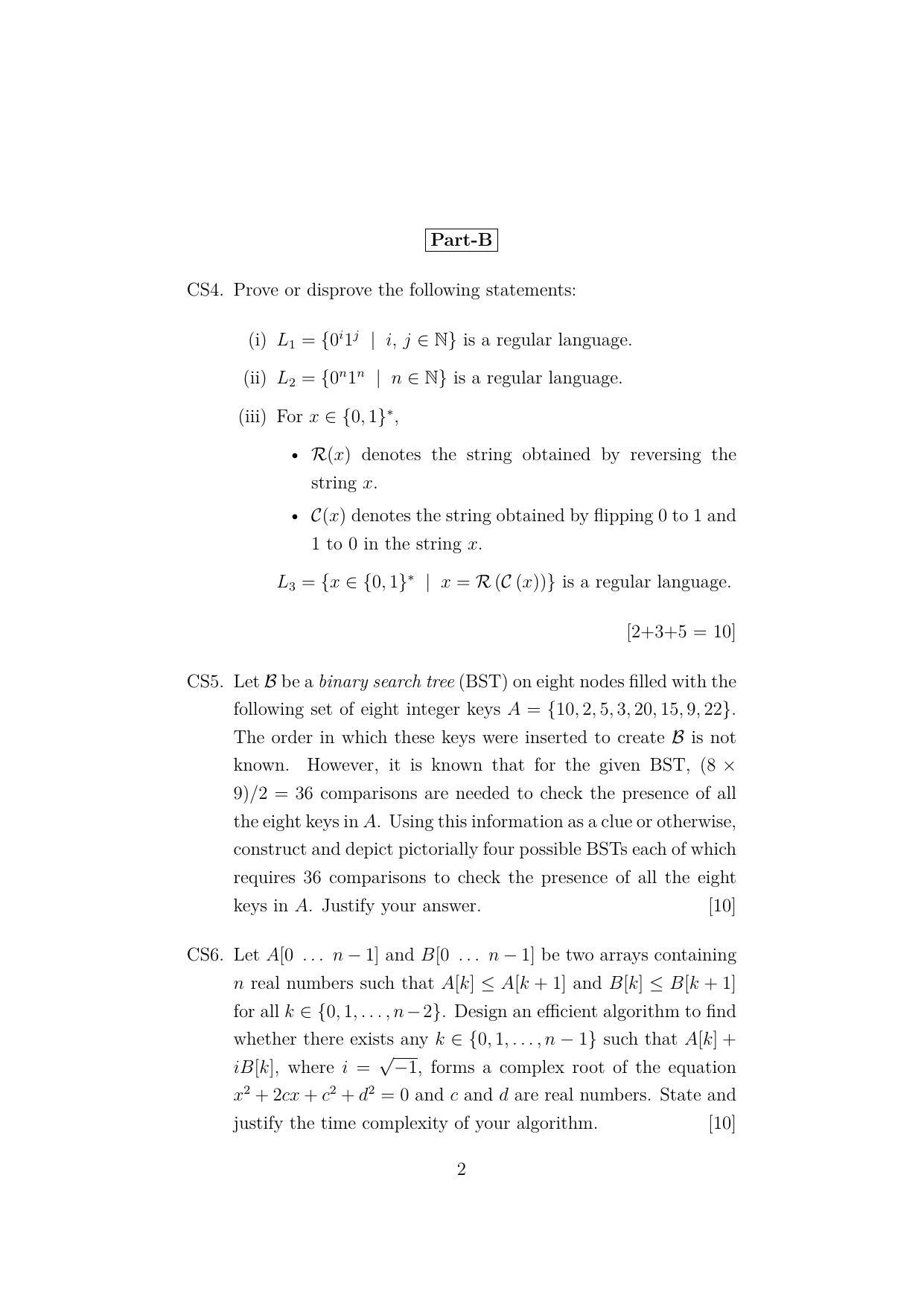 ISI Admission Test M.Tech (CrS) PCB 2022 Sample Paper - Page 2