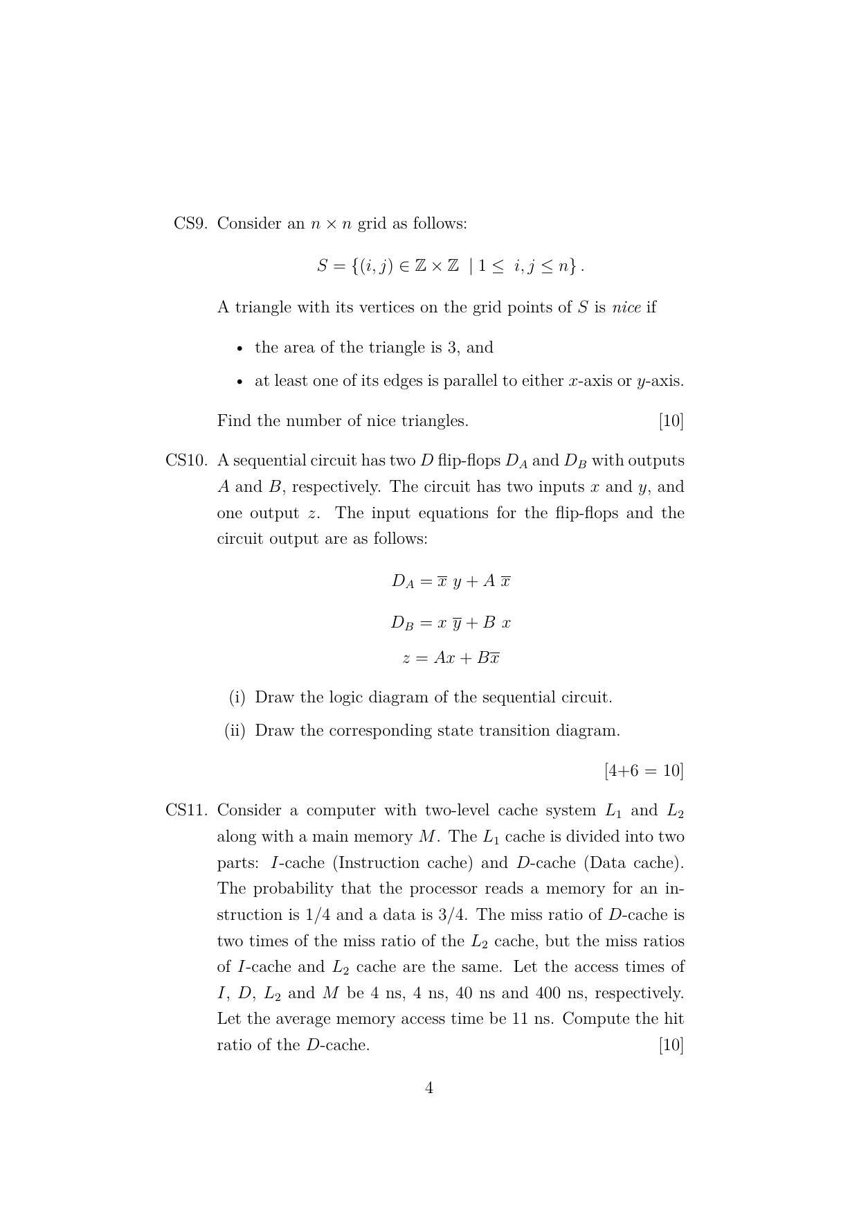 ISI Admission Test M.Tech (CrS) PCB 2022 Sample Paper - Page 4