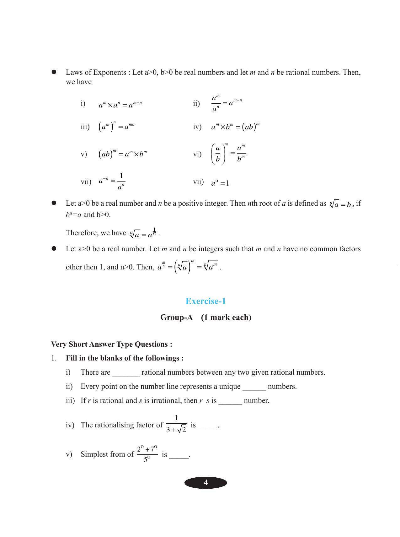 Tripura Board Class 9 Math English Version Workbooks - Page 8