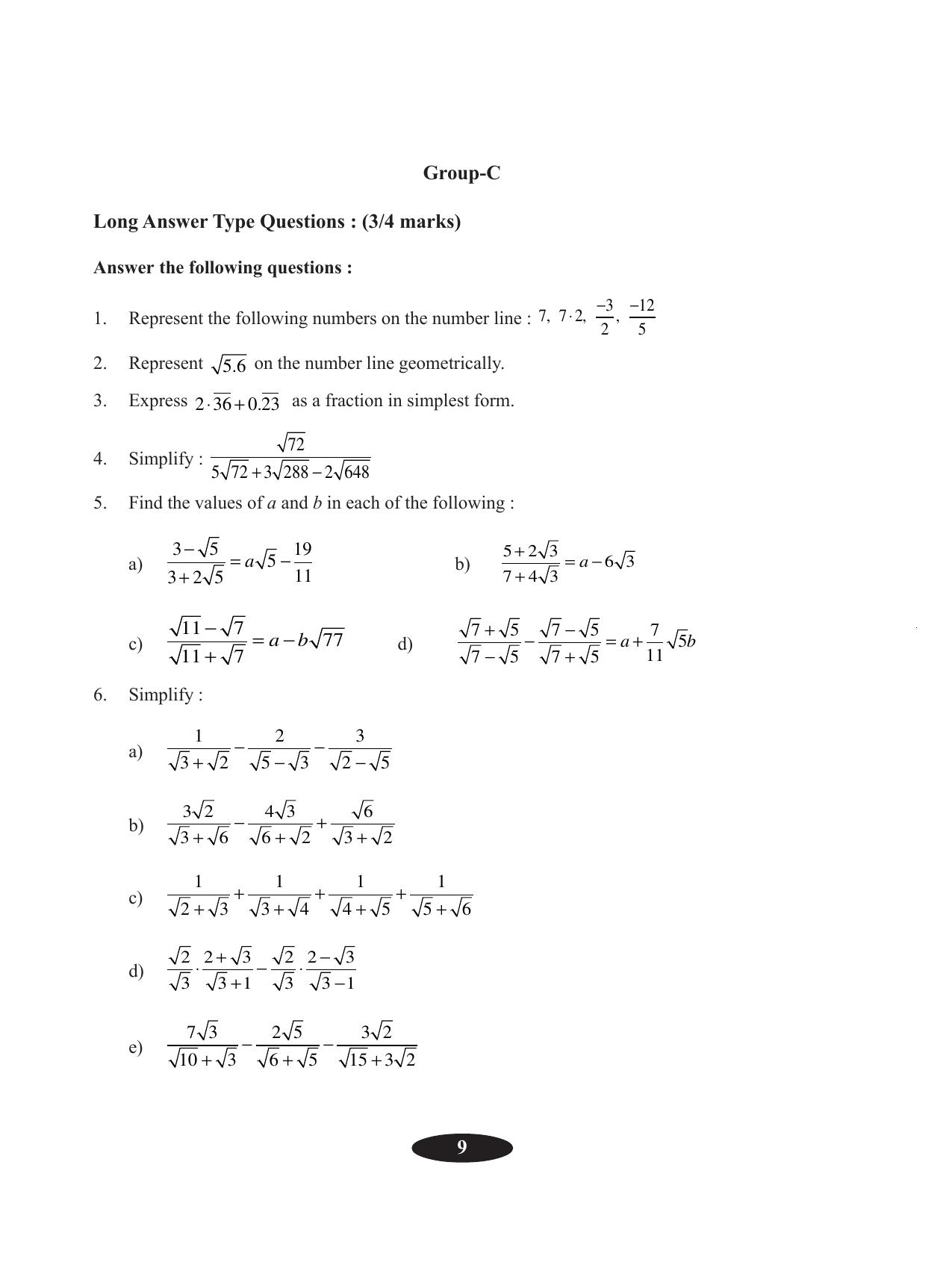 Tripura Board Class 9 Math English Version Workbooks - Page 13