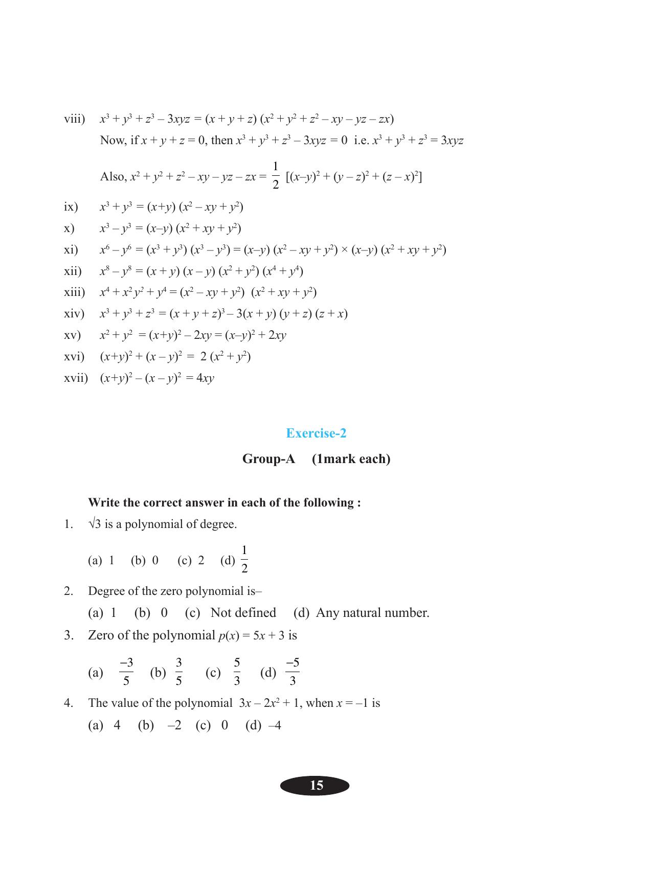 Tripura Board Class 9 Math English Version Workbooks - Page 19
