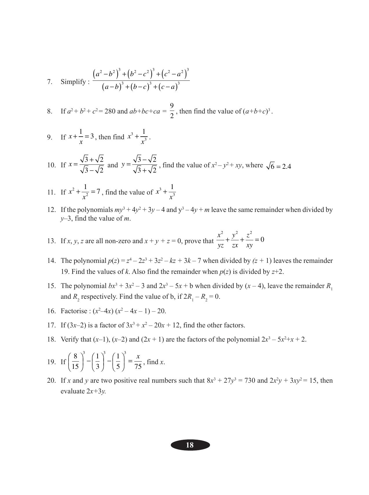 Tripura Board Class 9 Math English Version Workbooks - Page 22