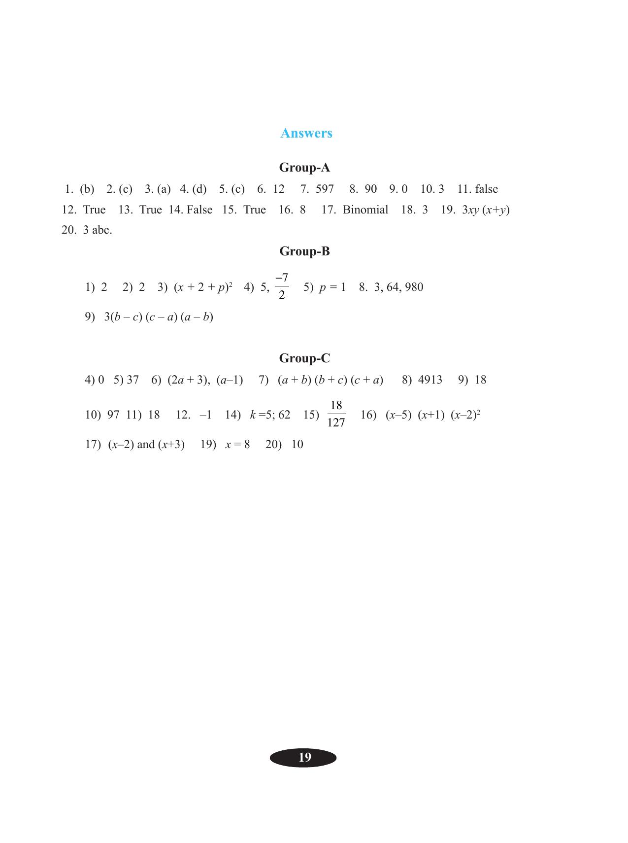 Tripura Board Class 9 Math English Version Workbooks - Page 23