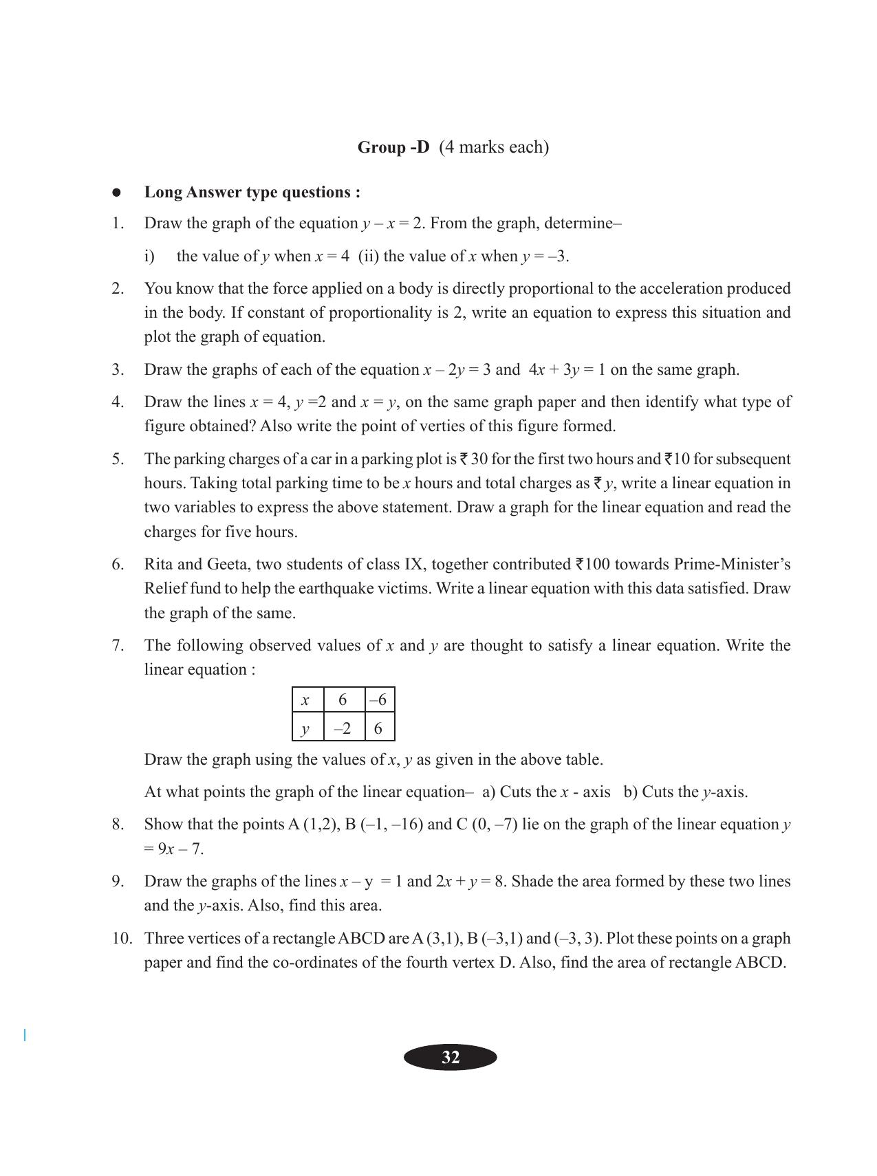 Tripura Board Class 9 Math English Version Workbooks - Page 36