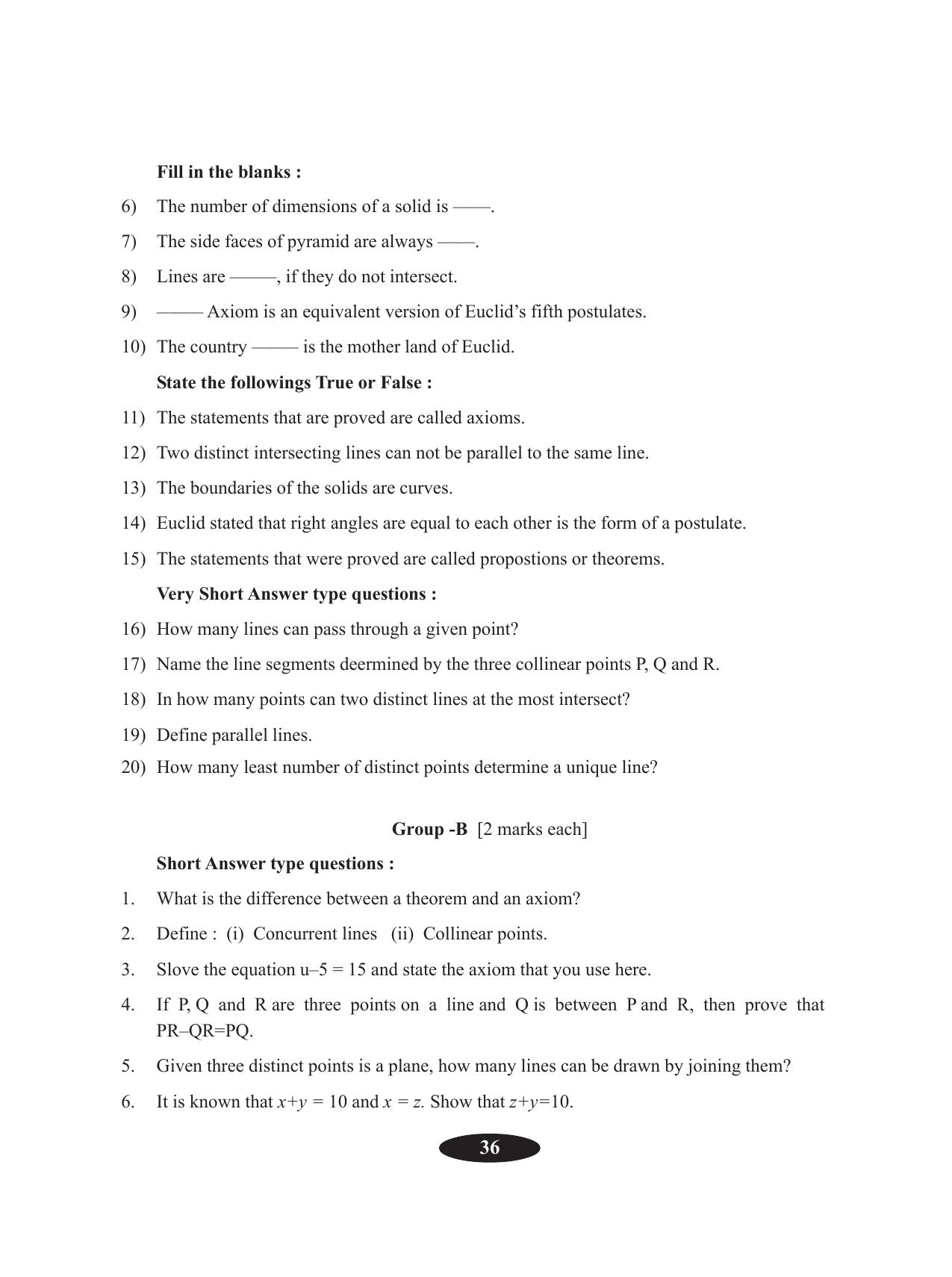 Tripura Board Class 9 Math English Version Workbooks - Page 40
