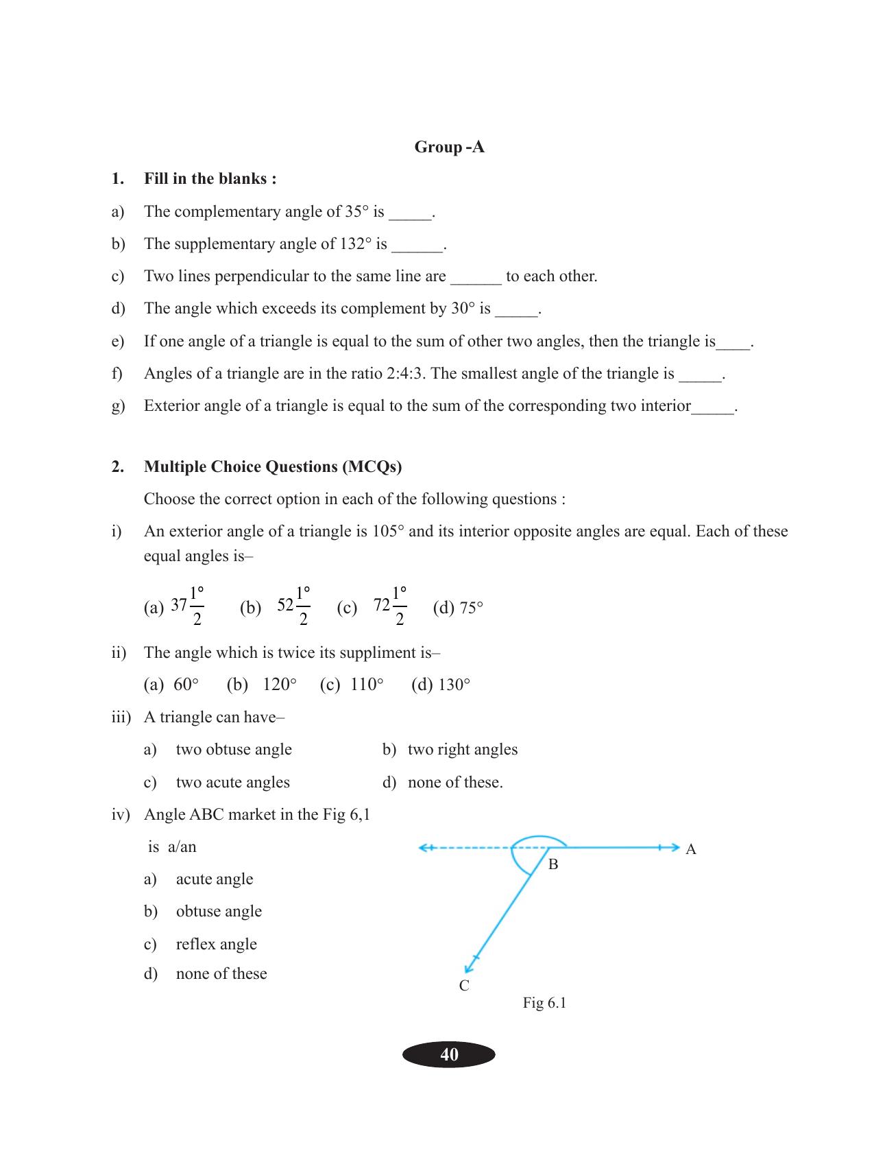 Tripura Board Class 9 Math English Version Workbooks - Page 44