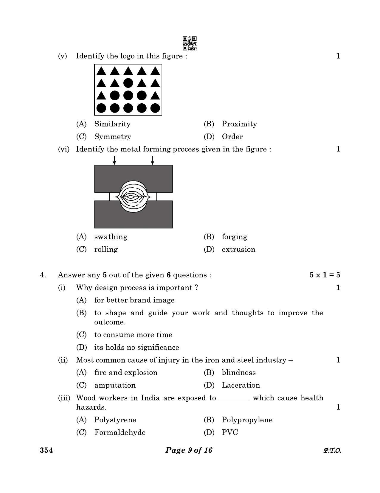 CBSE Class 12 354 Design 2023 Question Paper - Page 9