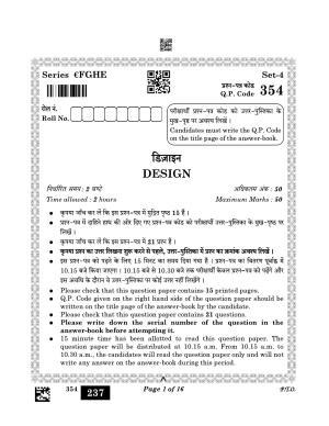 CBSE Class 12 354 Design 2023 Question Paper