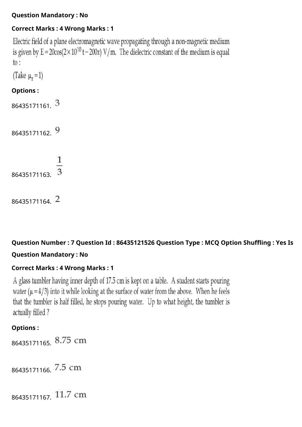 JEE Mains 2021: B Arch & B Planning English (Shift 2) 01-09-2021 Question Paper - Page 6