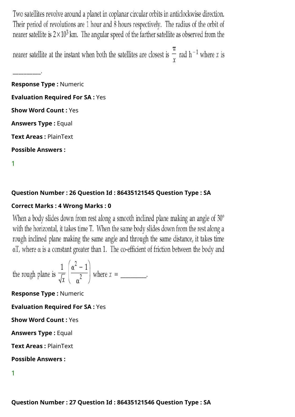 JEE Mains 2021: B Arch & B Planning English (Shift 2) 01-09-2021 Question Paper - Page 21