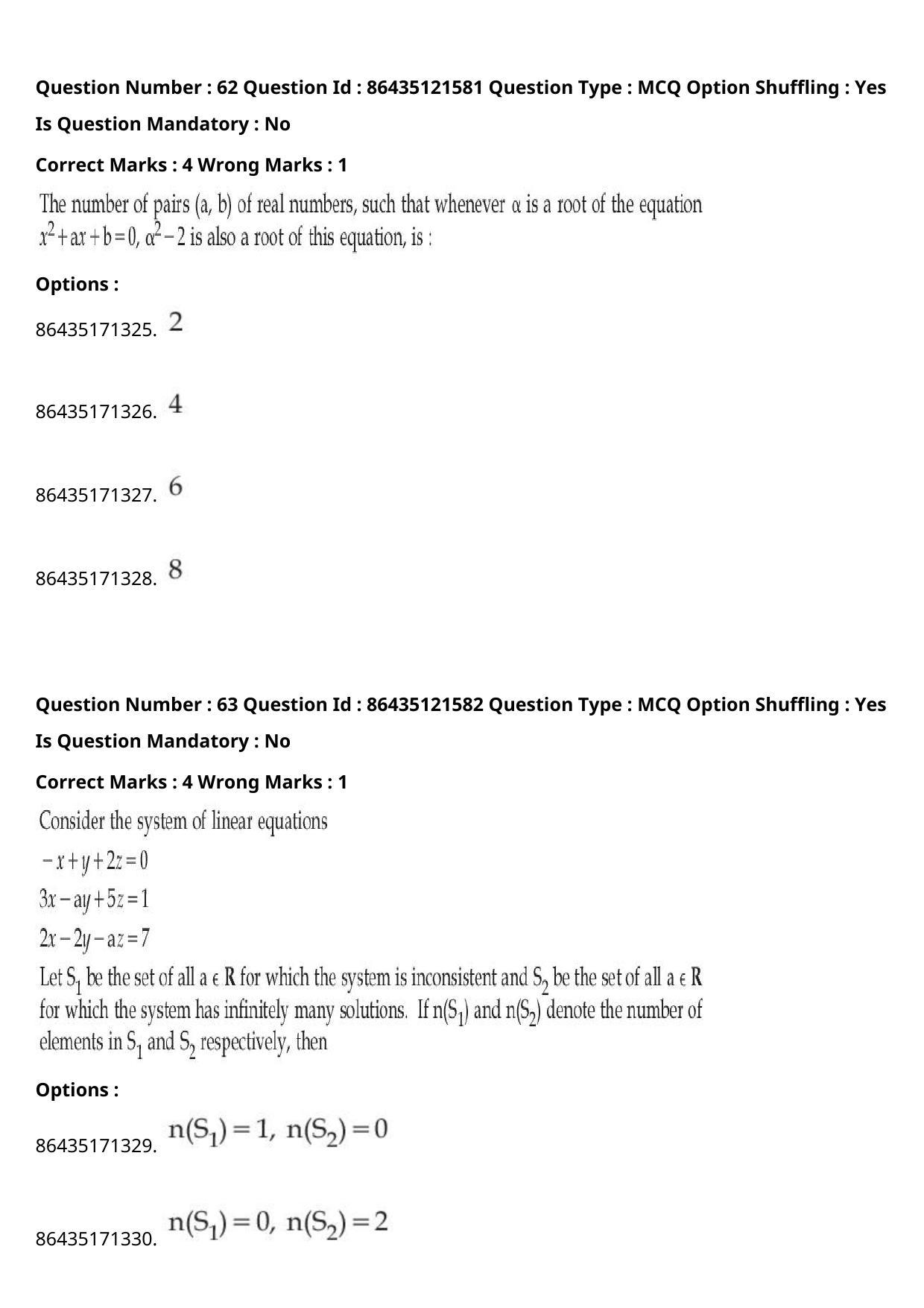 JEE Mains 2021: B Arch & B Planning English (Shift 2) 01-09-2021 Question Paper - Page 43