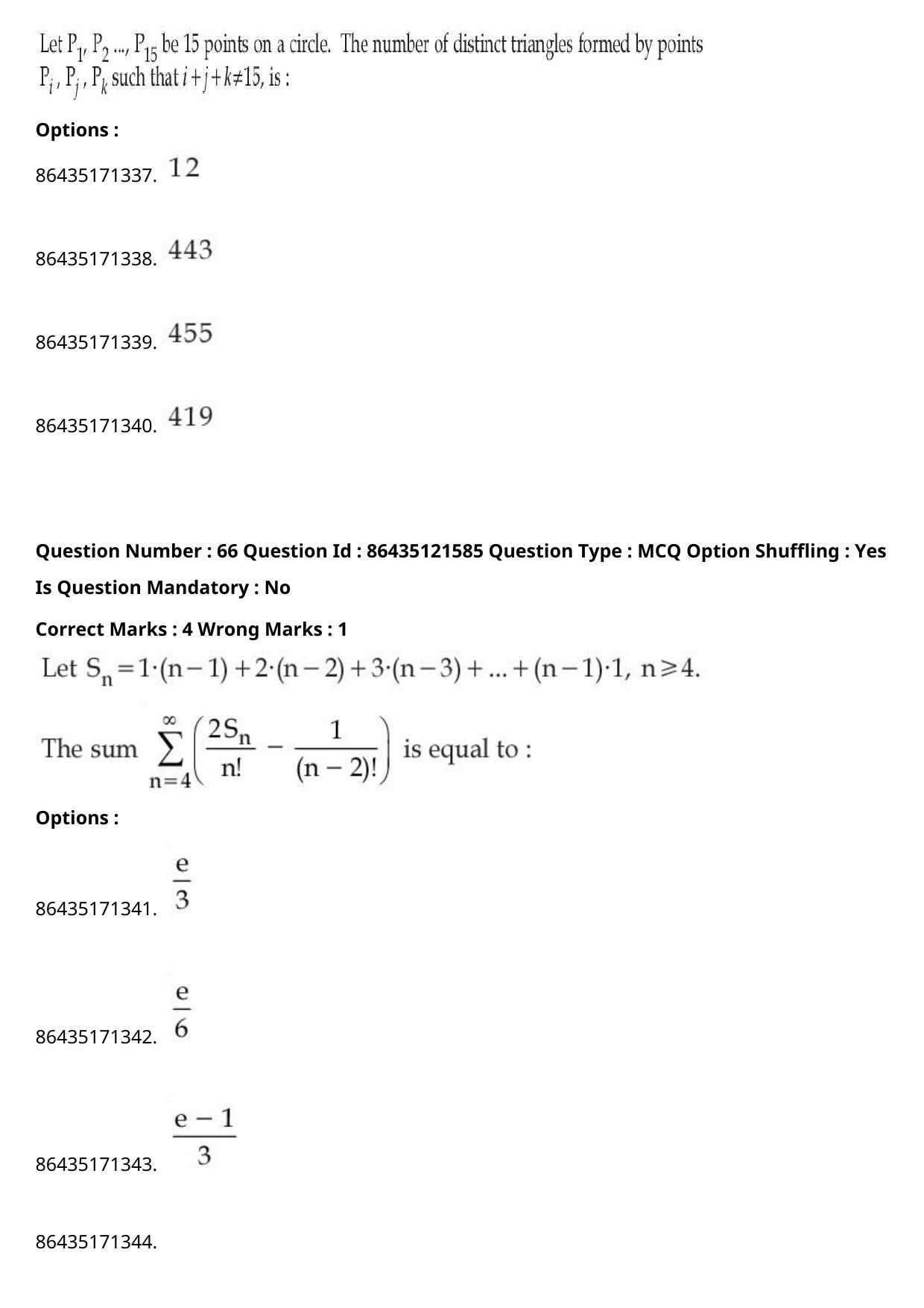 JEE Mains 2021: B Arch & B Planning English (Shift 2) 01-09-2021 Question Paper - Page 45