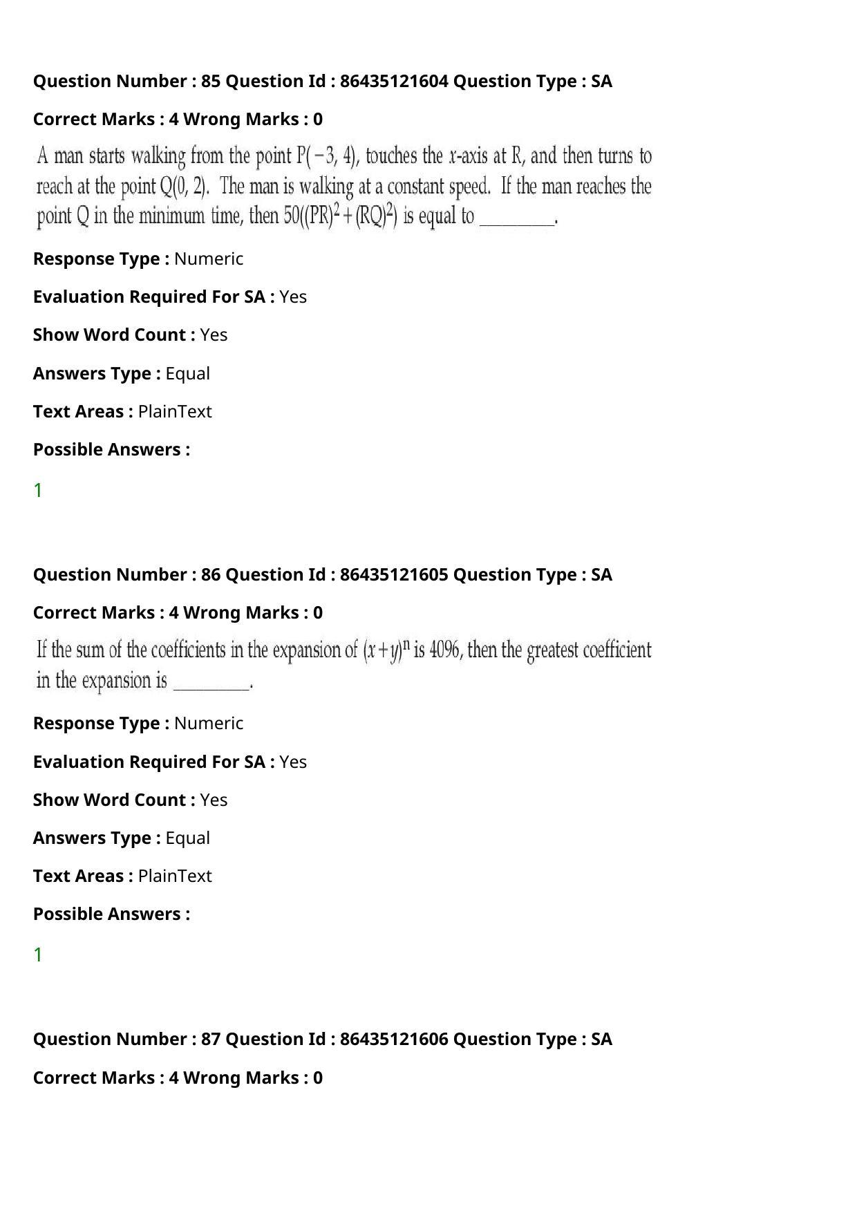JEE Mains 2021: B Arch & B Planning English (Shift 2) 01-09-2021 Question Paper - Page 57