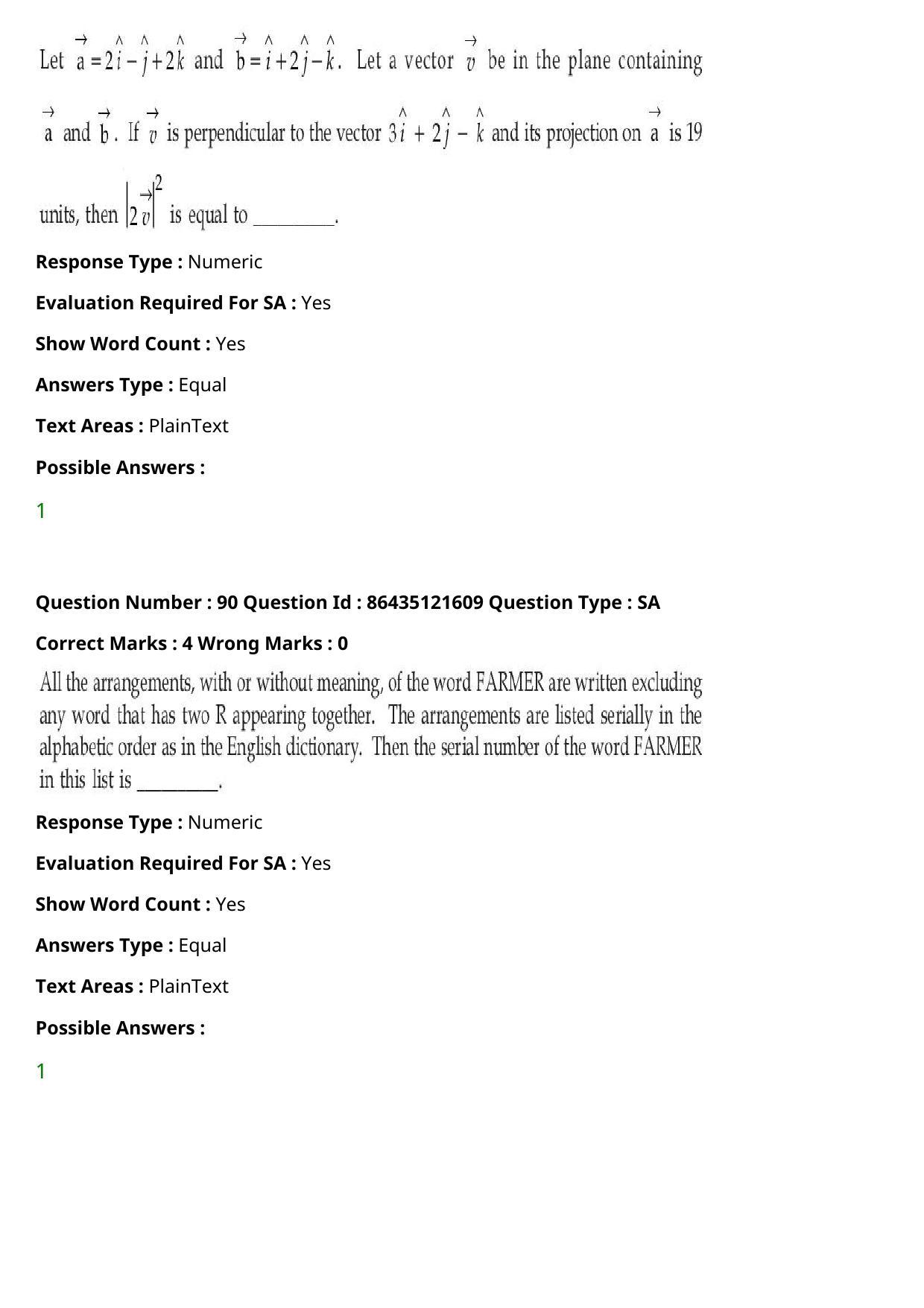 JEE Mains 2021: B Arch & B Planning English (Shift 2) 01-09-2021 Question Paper - Page 59