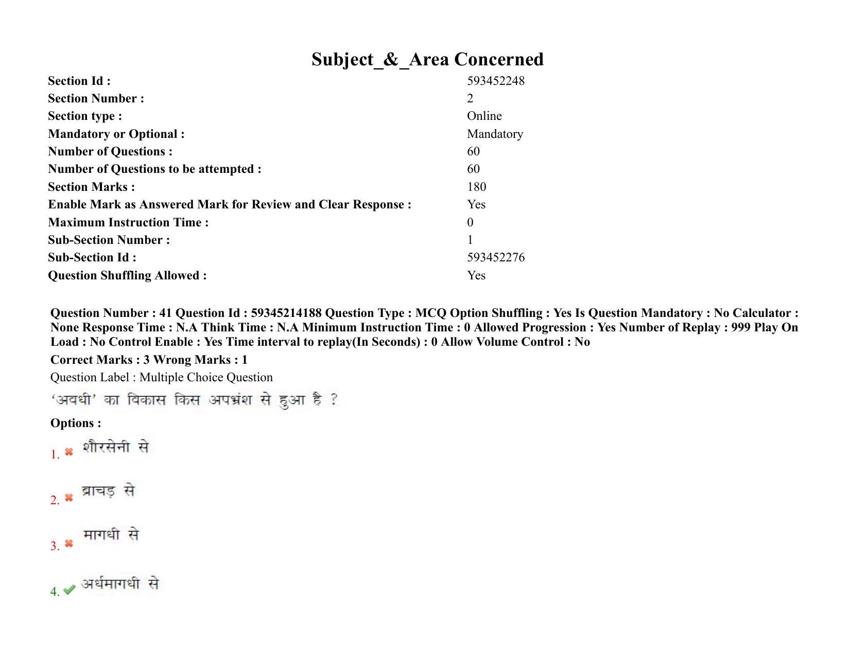 BHU RET Hindi 2021 Question Pape - Page 36