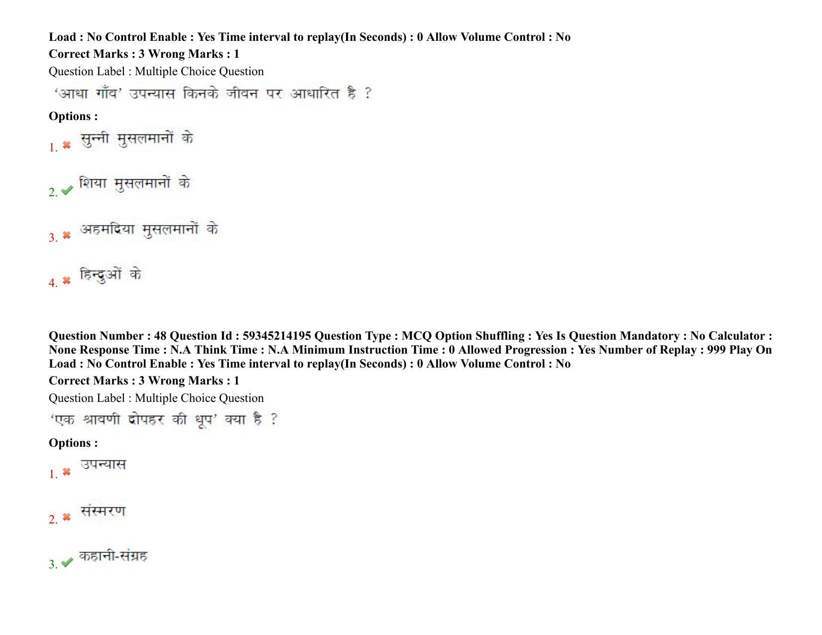 BHU RET Hindi 2021 Question Pape - Page 40