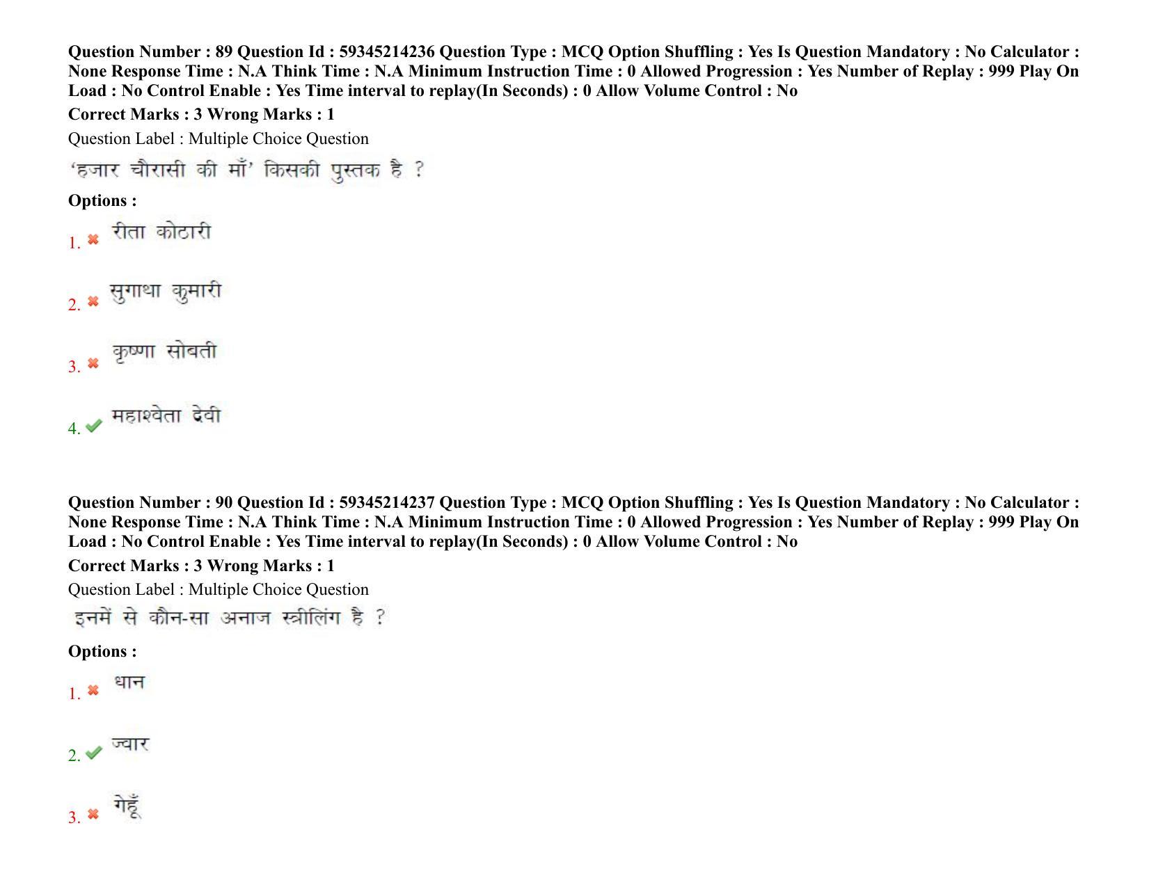 BHU RET Hindi 2021 Question Pape - Page 64