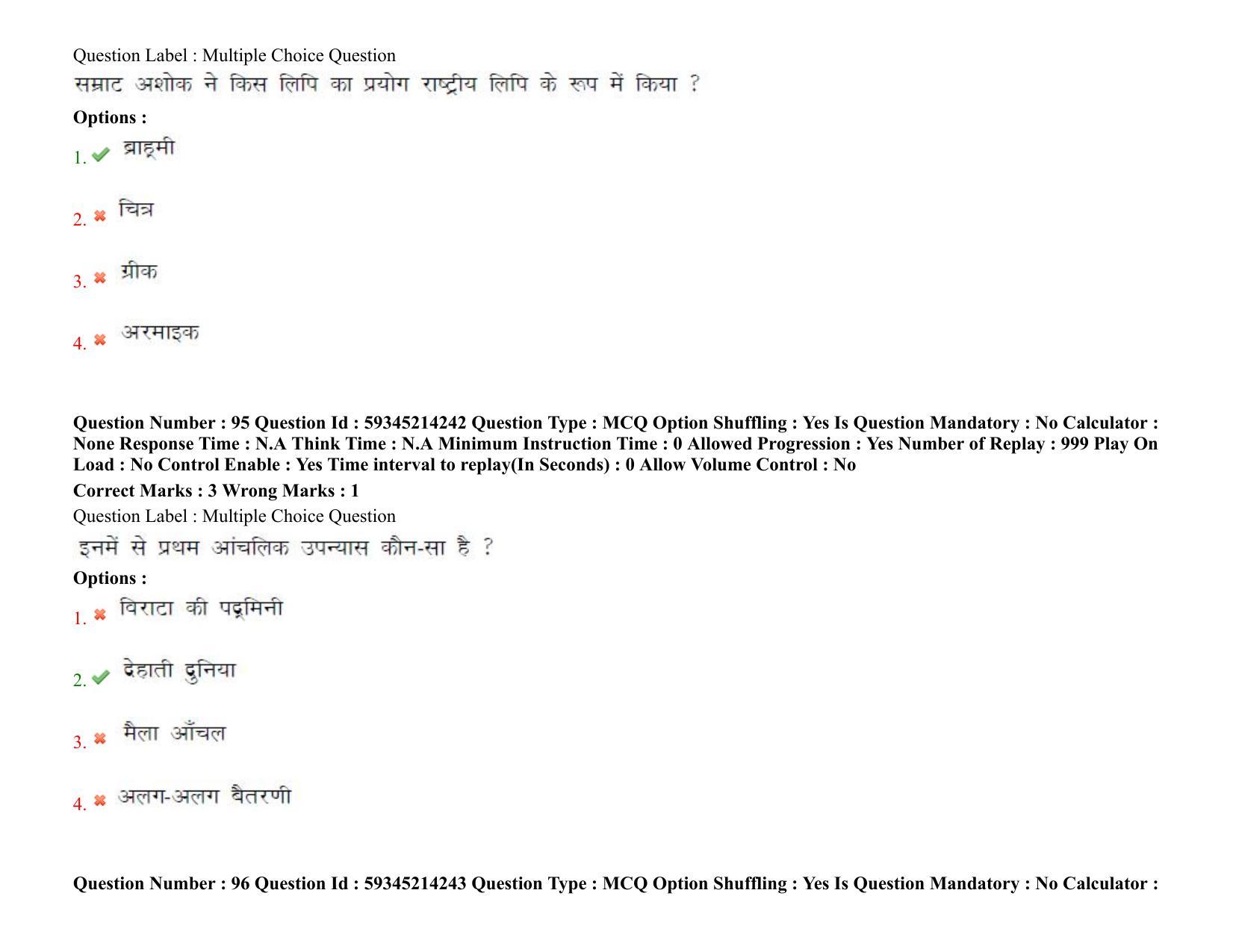 BHU RET Hindi 2021 Question Pape - Page 67