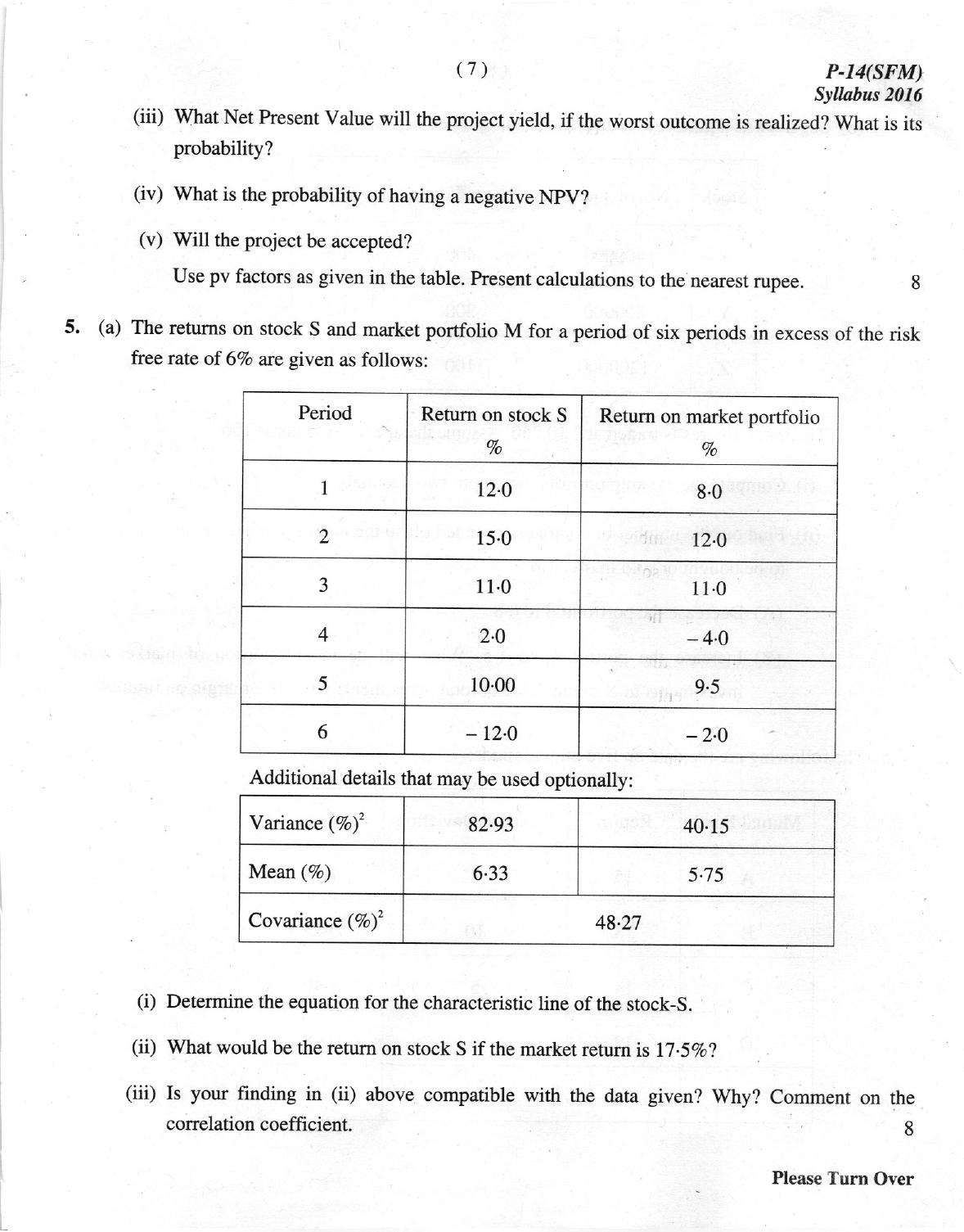 ICMAI Dec 2018 Strategic Financial Management Question Paper (Final) - Page 7