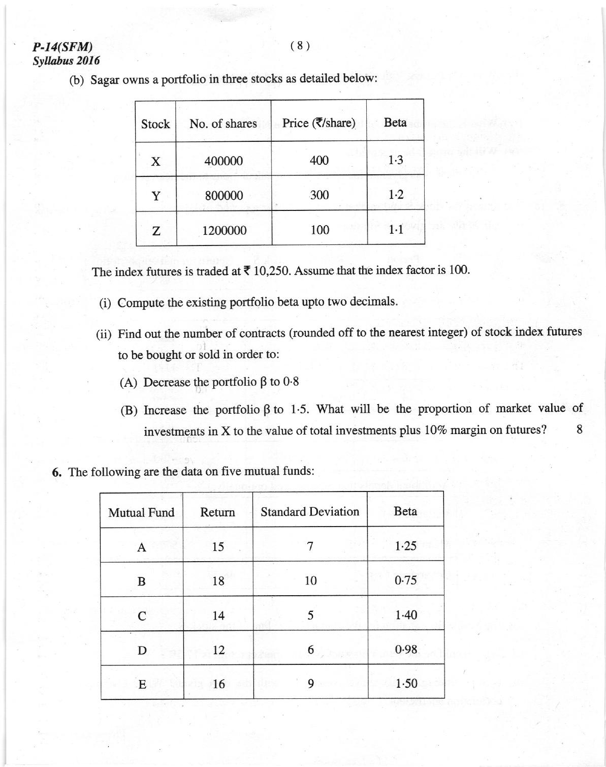 ICMAI Dec 2018 Strategic Financial Management Question Paper (Final) - Page 8