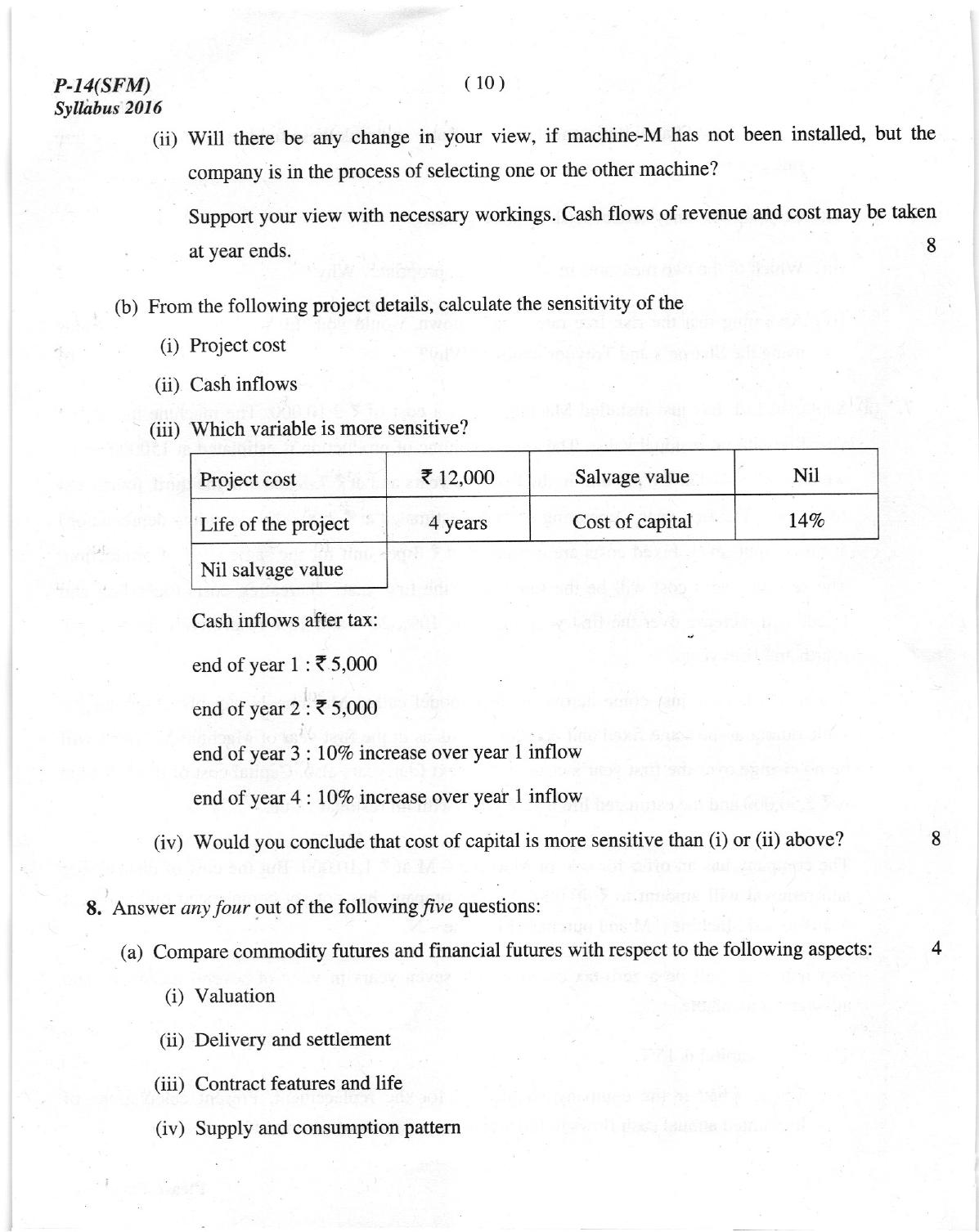 ICMAI Dec 2018 Strategic Financial Management Question Paper (Final) - Page 10