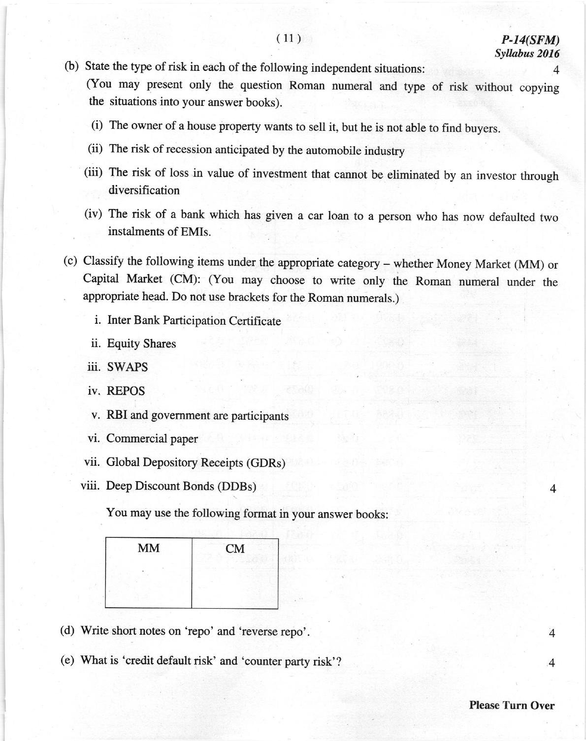 ICMAI Dec 2018 Strategic Financial Management Question Paper (Final) - Page 11