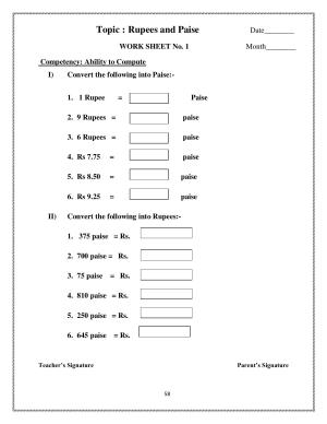 Worksheet for Class 3 Mathematics Assignment 76