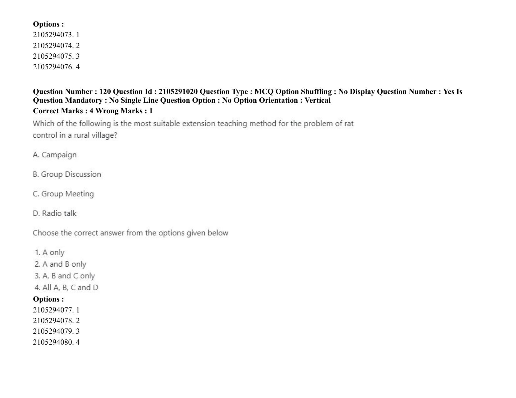 ICAR AIEEA PG 2020 SOCIAL SCIENCES Question Paper - Page 81