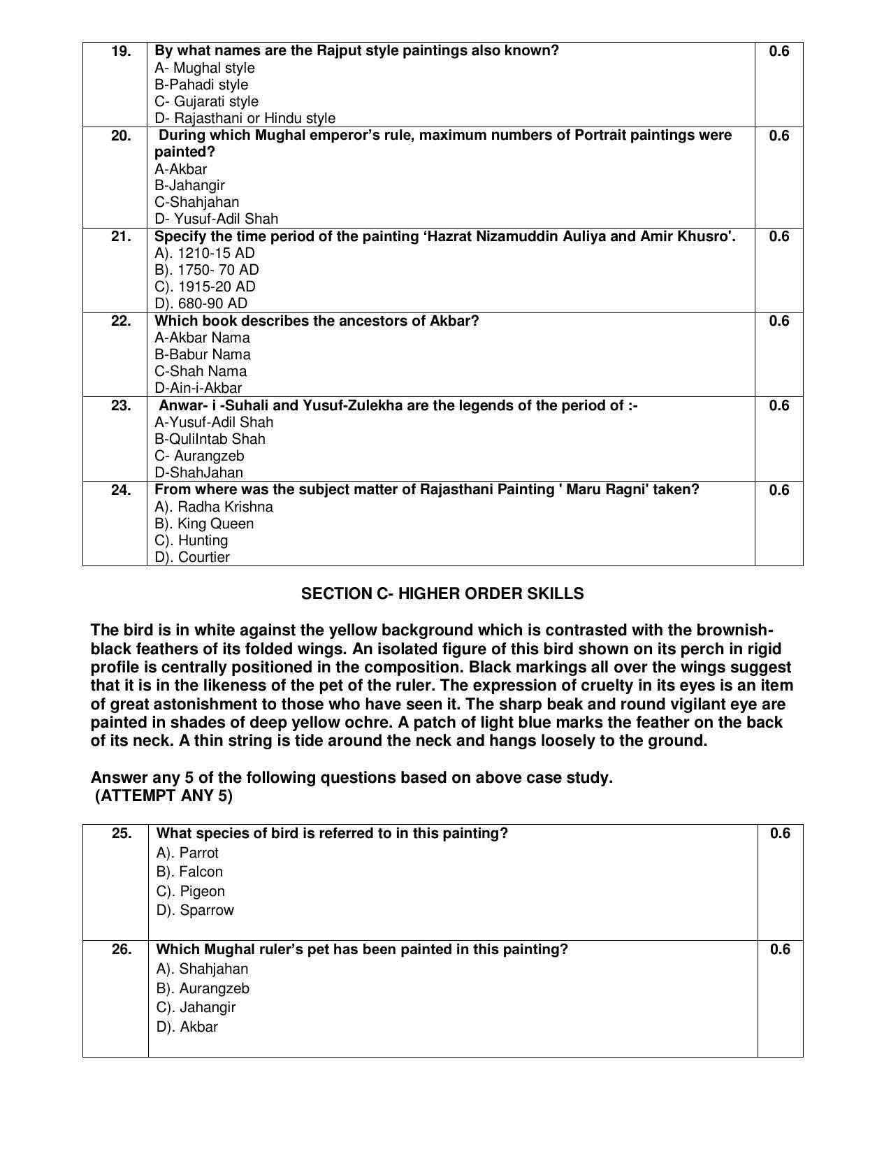 CBSE Class 12 Sculpture Sample Paper 2021-22 - Page 3