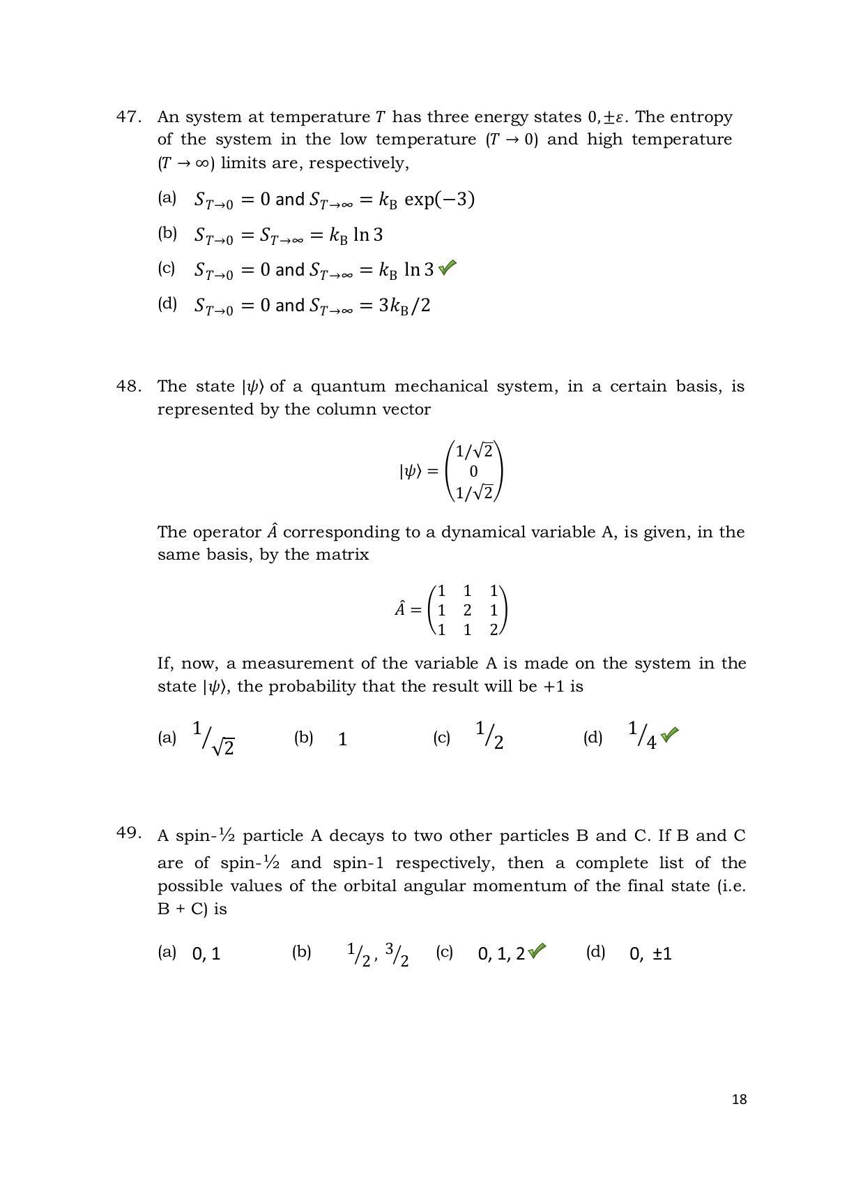 TIFR GS 2013 Physics X Question Paper - Page 19