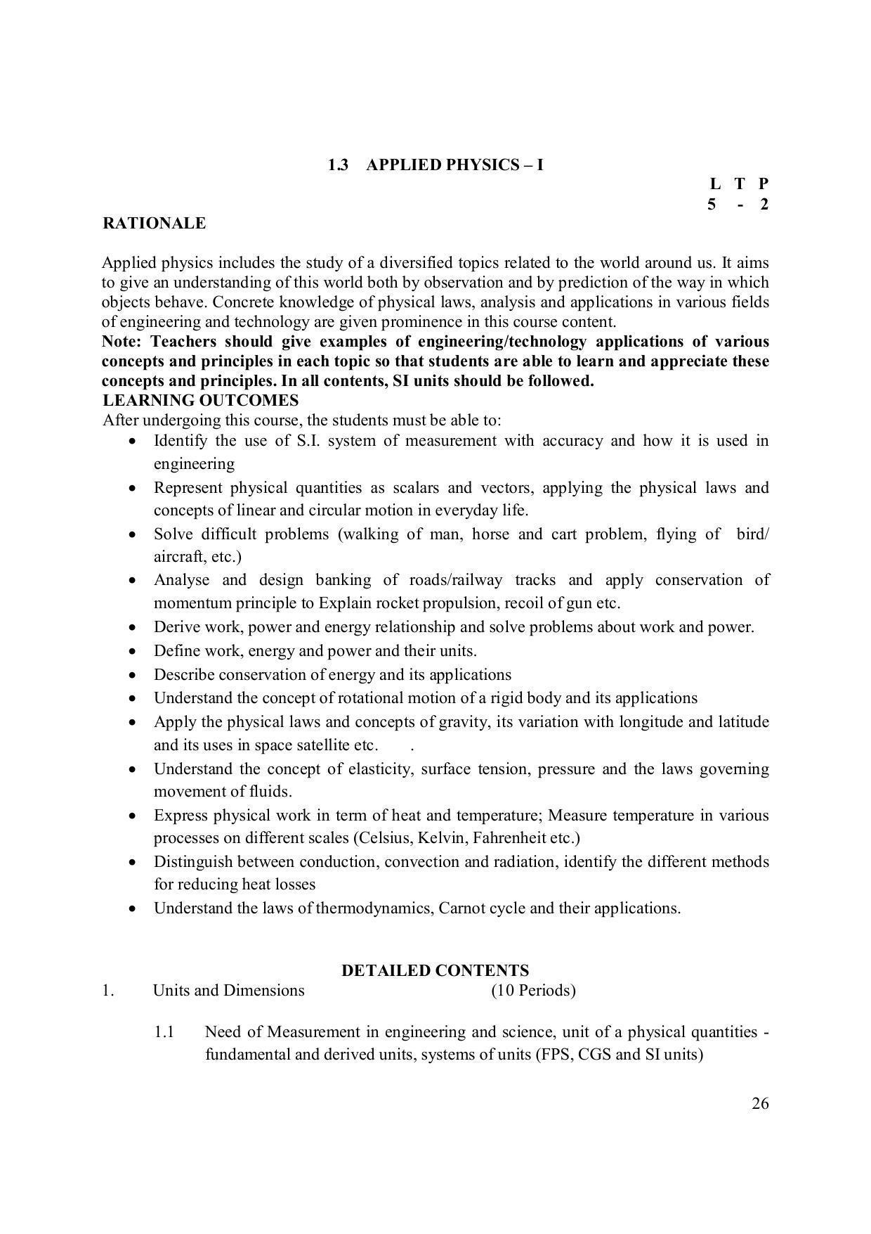 EFFECTIVE FROM JULY 2019-20 - SIX SEMESTER DIPLOMA COURSE IN ELECTRONICS ENGINEERING (ADVANCE MICROPROCESSOR INTERFACE) - Page 31