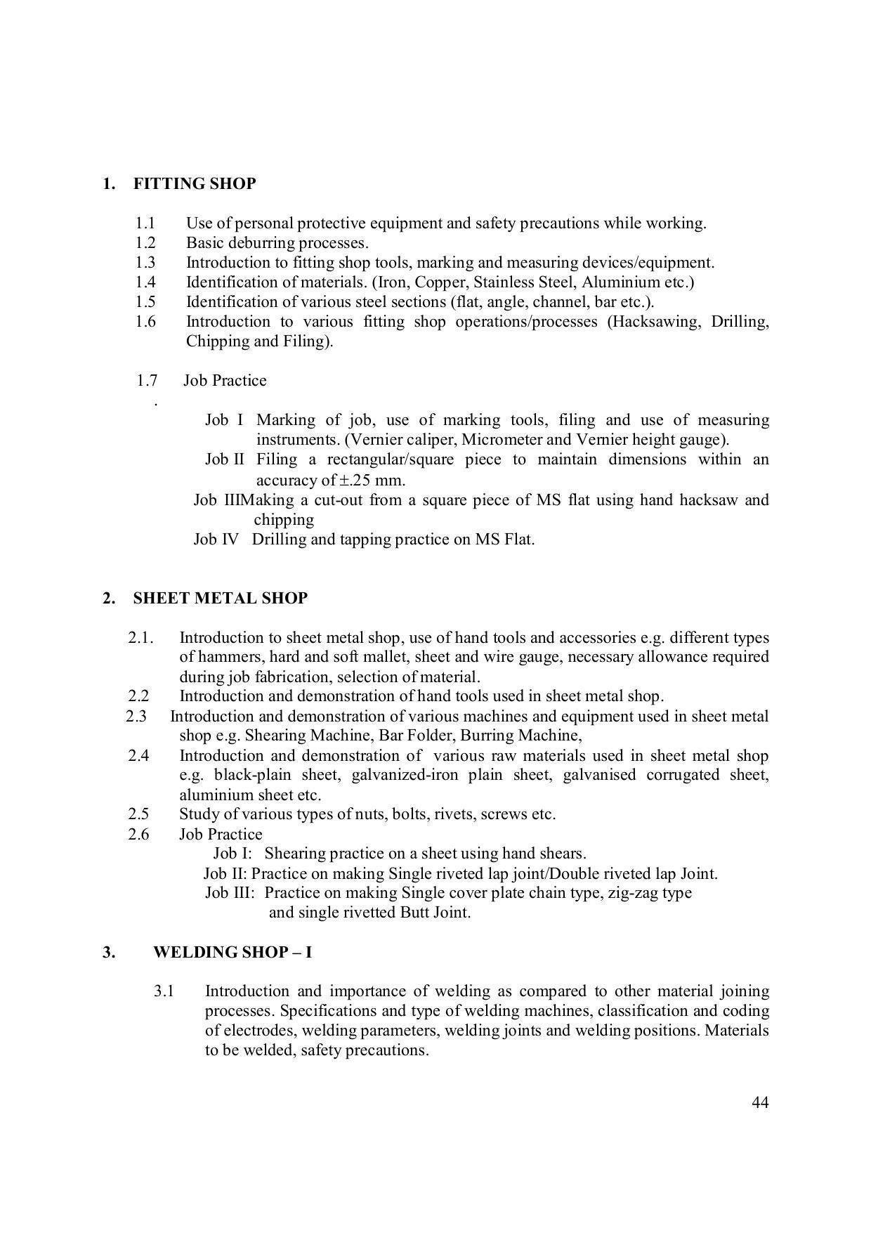EFFECTIVE FROM JULY 2019-20 - SIX SEMESTER DIPLOMA COURSE IN ELECTRONICS ENGINEERING (ADVANCE MICROPROCESSOR INTERFACE) - Page 49