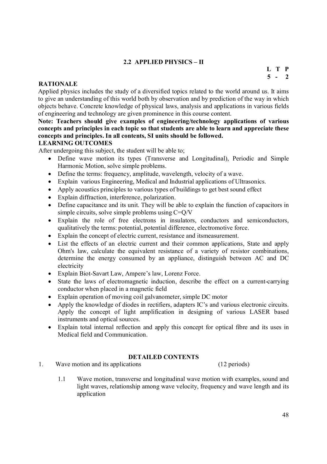 EFFECTIVE FROM JULY 2019-20 - SIX SEMESTER DIPLOMA COURSE IN ELECTRONICS ENGINEERING (ADVANCE MICROPROCESSOR INTERFACE) - Page 53