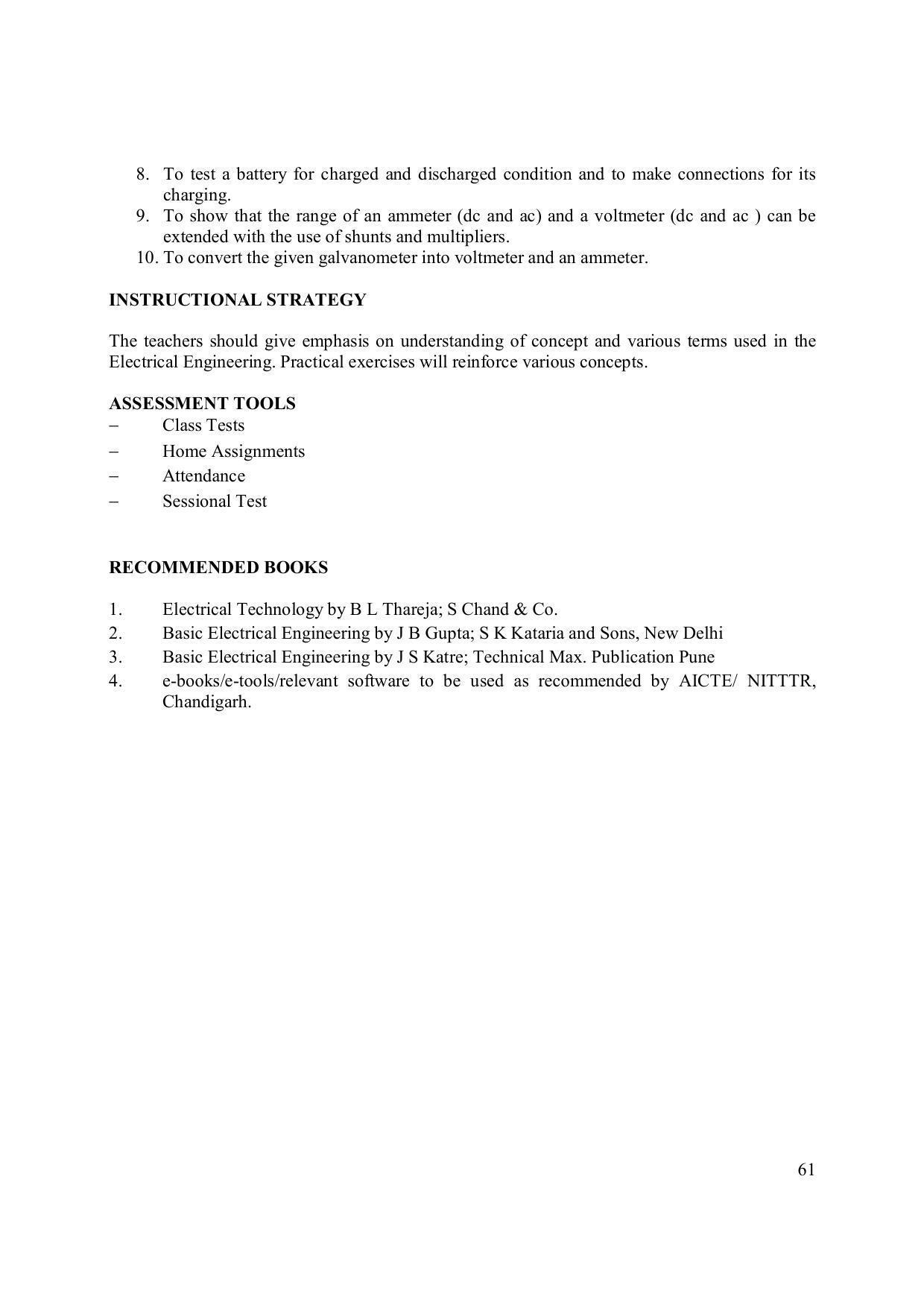EFFECTIVE FROM JULY 2019-20 - SIX SEMESTER DIPLOMA COURSE IN ELECTRONICS ENGINEERING (ADVANCE MICROPROCESSOR INTERFACE) - Page 66