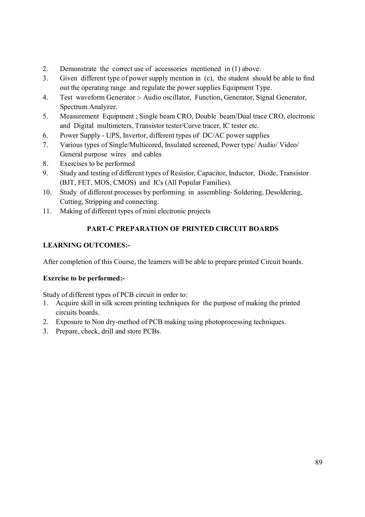 EFFECTIVE FROM JULY 2019-20 - SIX SEMESTER DIPLOMA COURSE IN ELECTRONICS ENGINEERING (ADVANCE MICROPROCESSOR INTERFACE) - Page 94