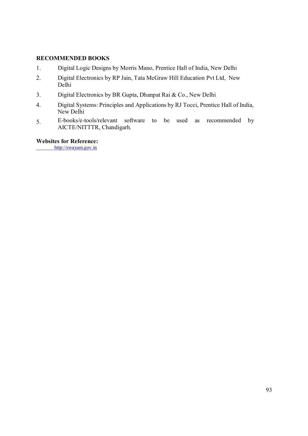 EFFECTIVE FROM JULY 2019-20 - SIX SEMESTER DIPLOMA COURSE IN ELECTRONICS ENGINEERING (ADVANCE MICROPROCESSOR INTERFACE) - Page 98