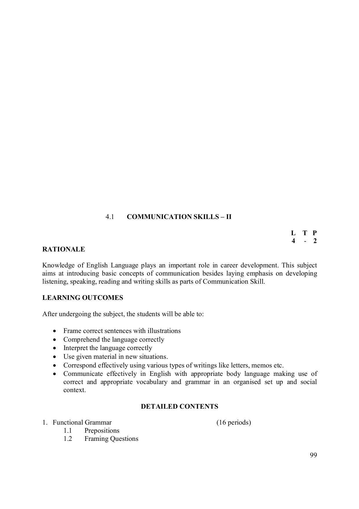 EFFECTIVE FROM JULY 2019-20 - SIX SEMESTER DIPLOMA COURSE IN ELECTRONICS ENGINEERING (ADVANCE MICROPROCESSOR INTERFACE) - Page 104