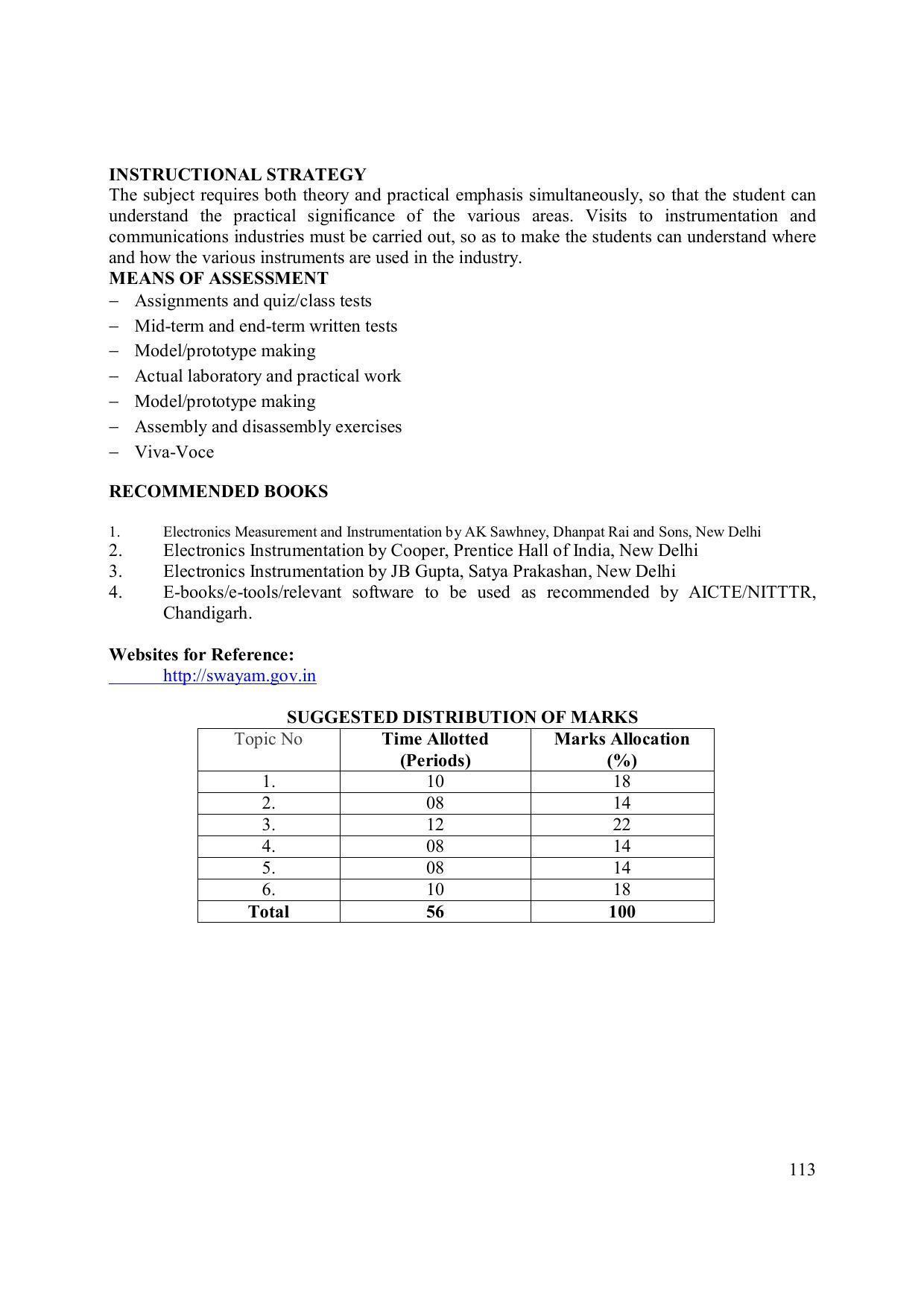 EFFECTIVE FROM JULY 2019-20 - SIX SEMESTER DIPLOMA COURSE IN ELECTRONICS ENGINEERING (ADVANCE MICROPROCESSOR INTERFACE) - Page 118