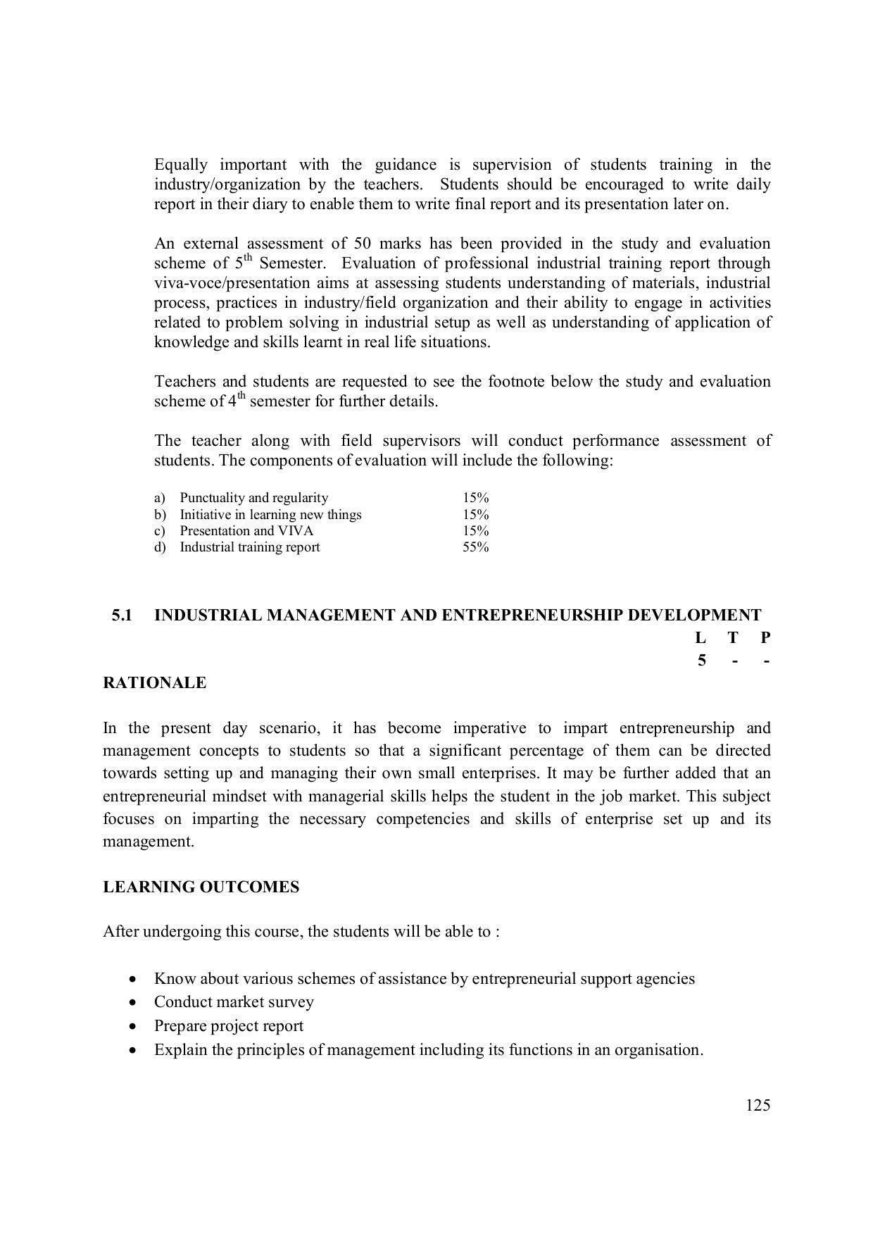 EFFECTIVE FROM JULY 2019-20 - SIX SEMESTER DIPLOMA COURSE IN ELECTRONICS ENGINEERING (ADVANCE MICROPROCESSOR INTERFACE) - Page 130