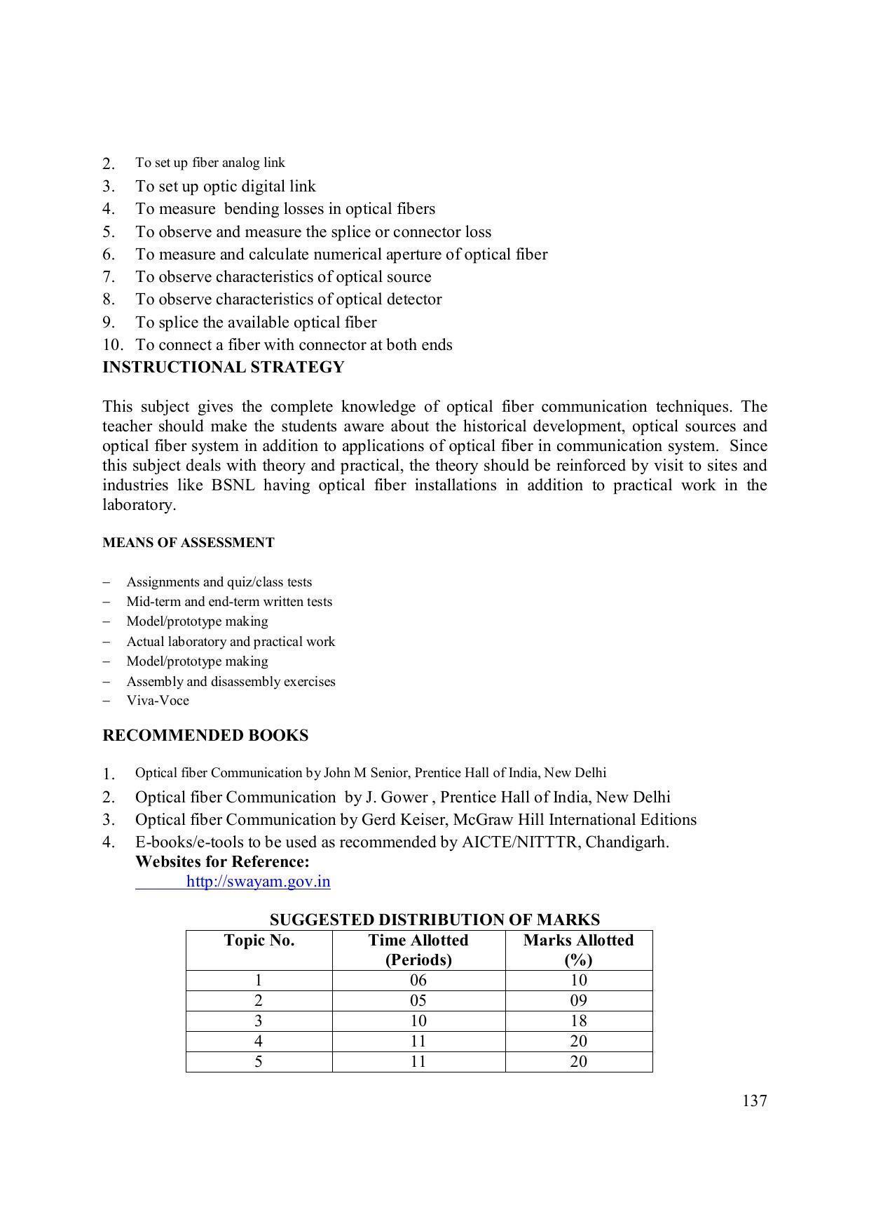 EFFECTIVE FROM JULY 2019-20 - SIX SEMESTER DIPLOMA COURSE IN ELECTRONICS ENGINEERING (ADVANCE MICROPROCESSOR INTERFACE) - Page 142