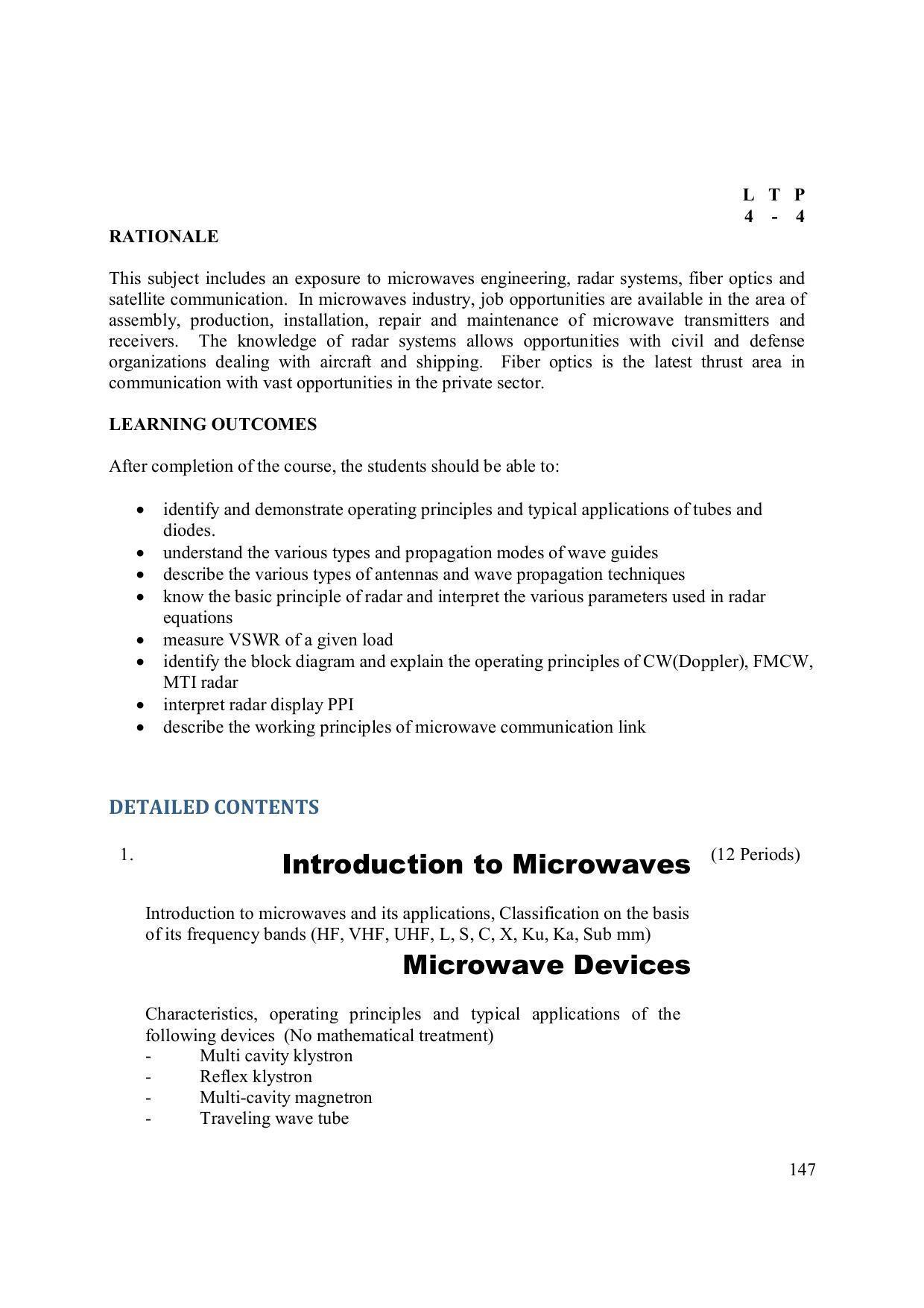 EFFECTIVE FROM JULY 2019-20 - SIX SEMESTER DIPLOMA COURSE IN ELECTRONICS ENGINEERING (ADVANCE MICROPROCESSOR INTERFACE) - Page 152