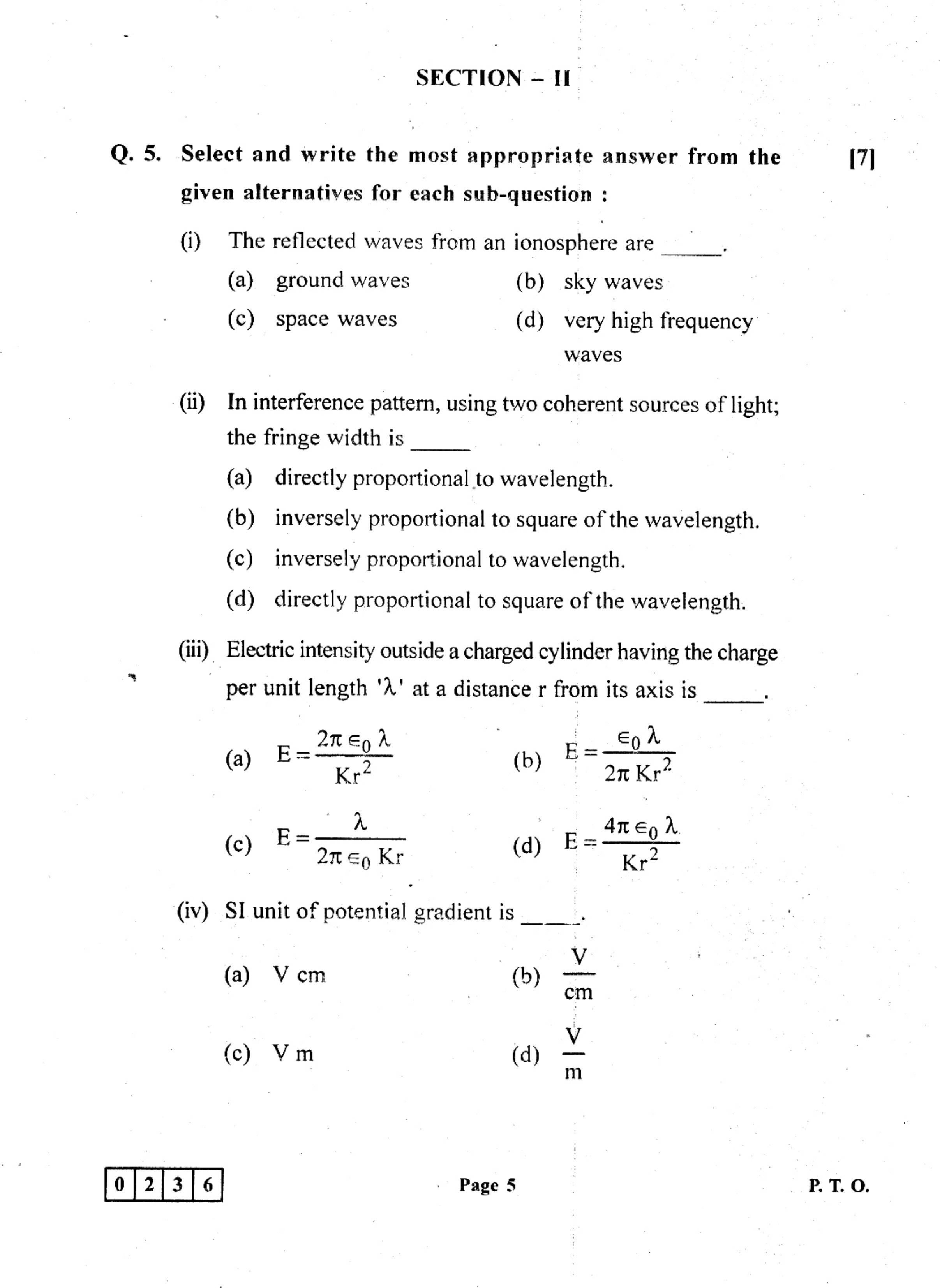 Maharashtra Board HSC Question Papers - 2018 - Physics - Page 5