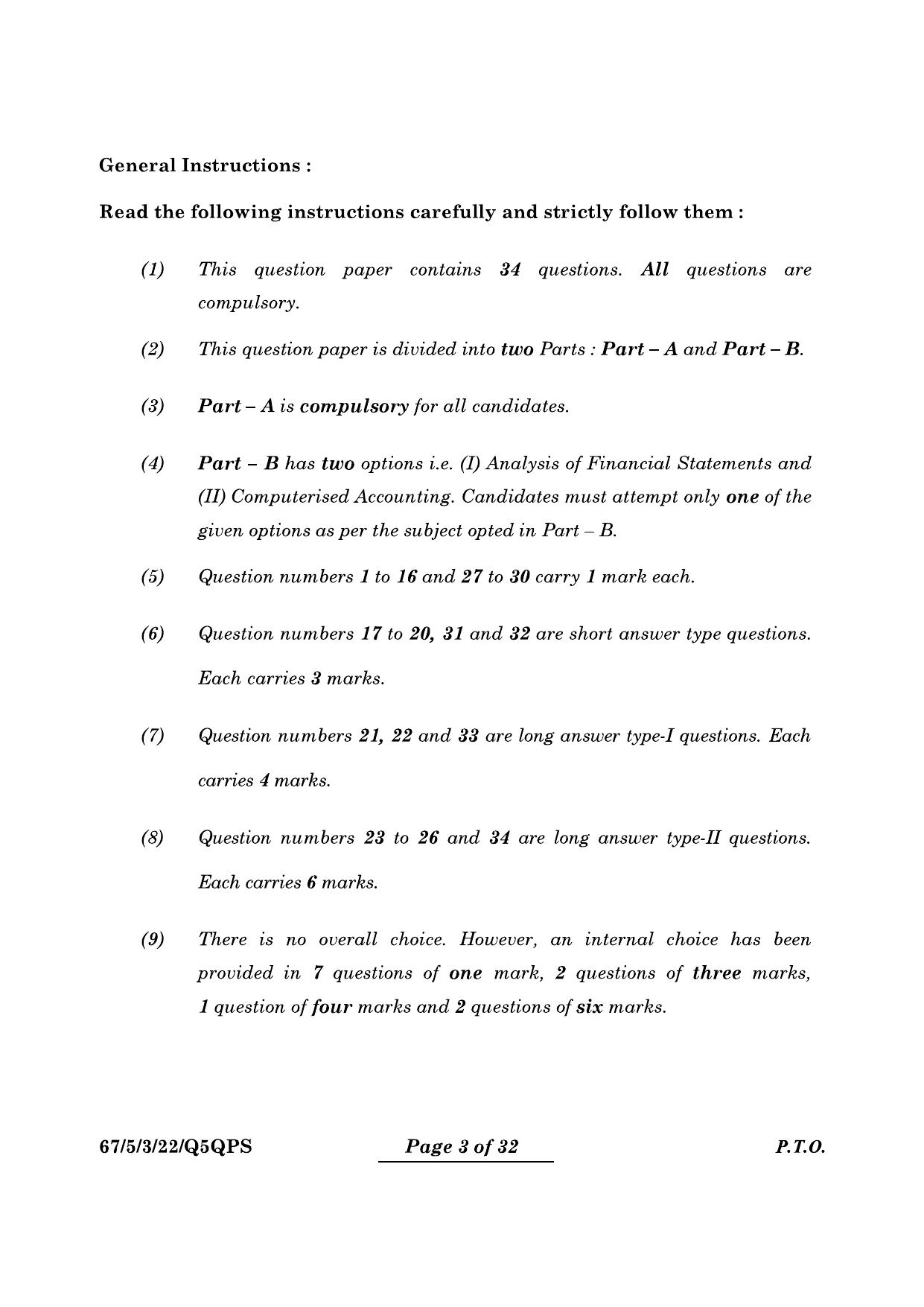 CBSE Class 12 67-5-3 Accountancy 2024 Question Paper - Page 3