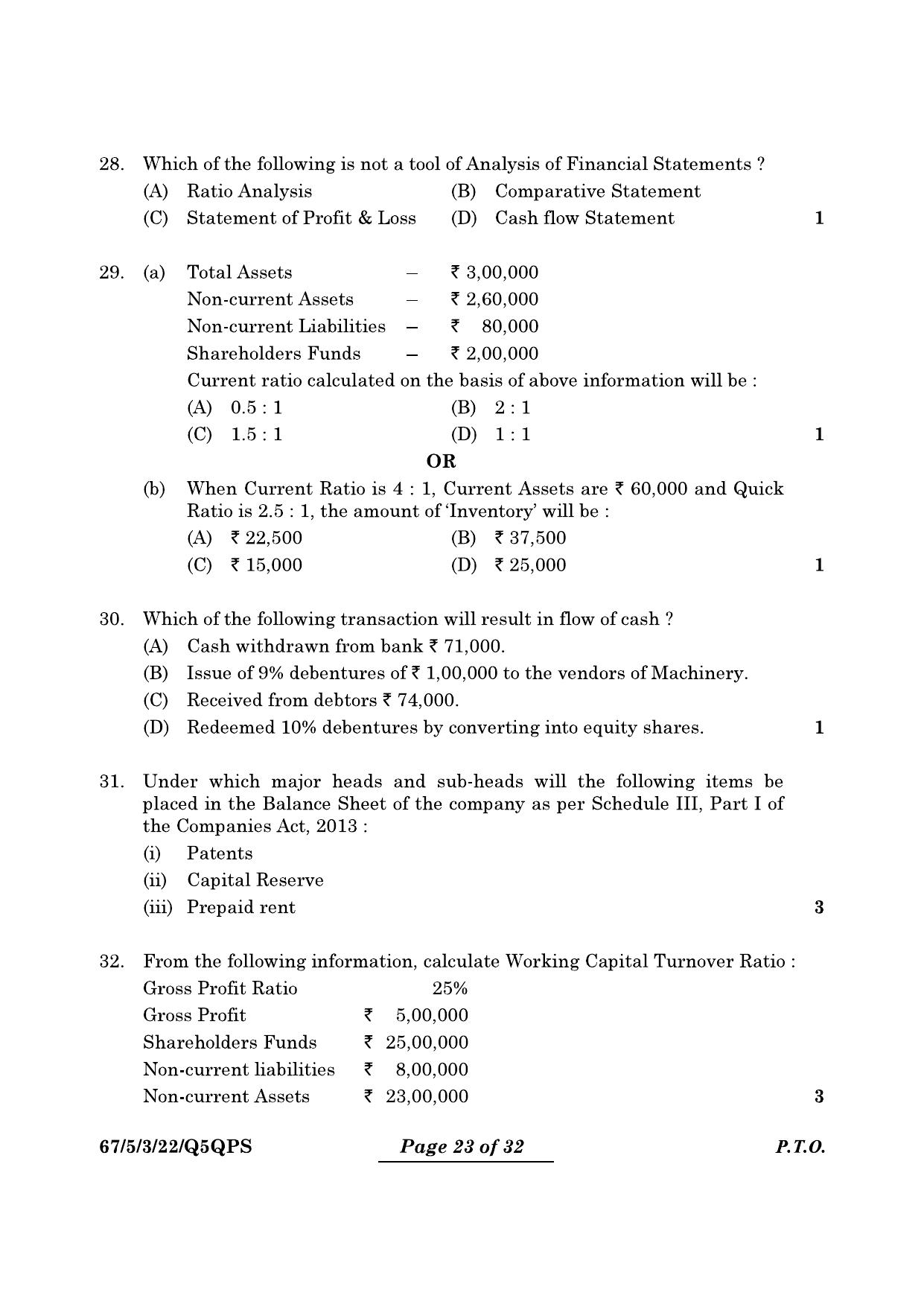 CBSE Class 12 67-5-3 Accountancy 2024 Question Paper - Page 23