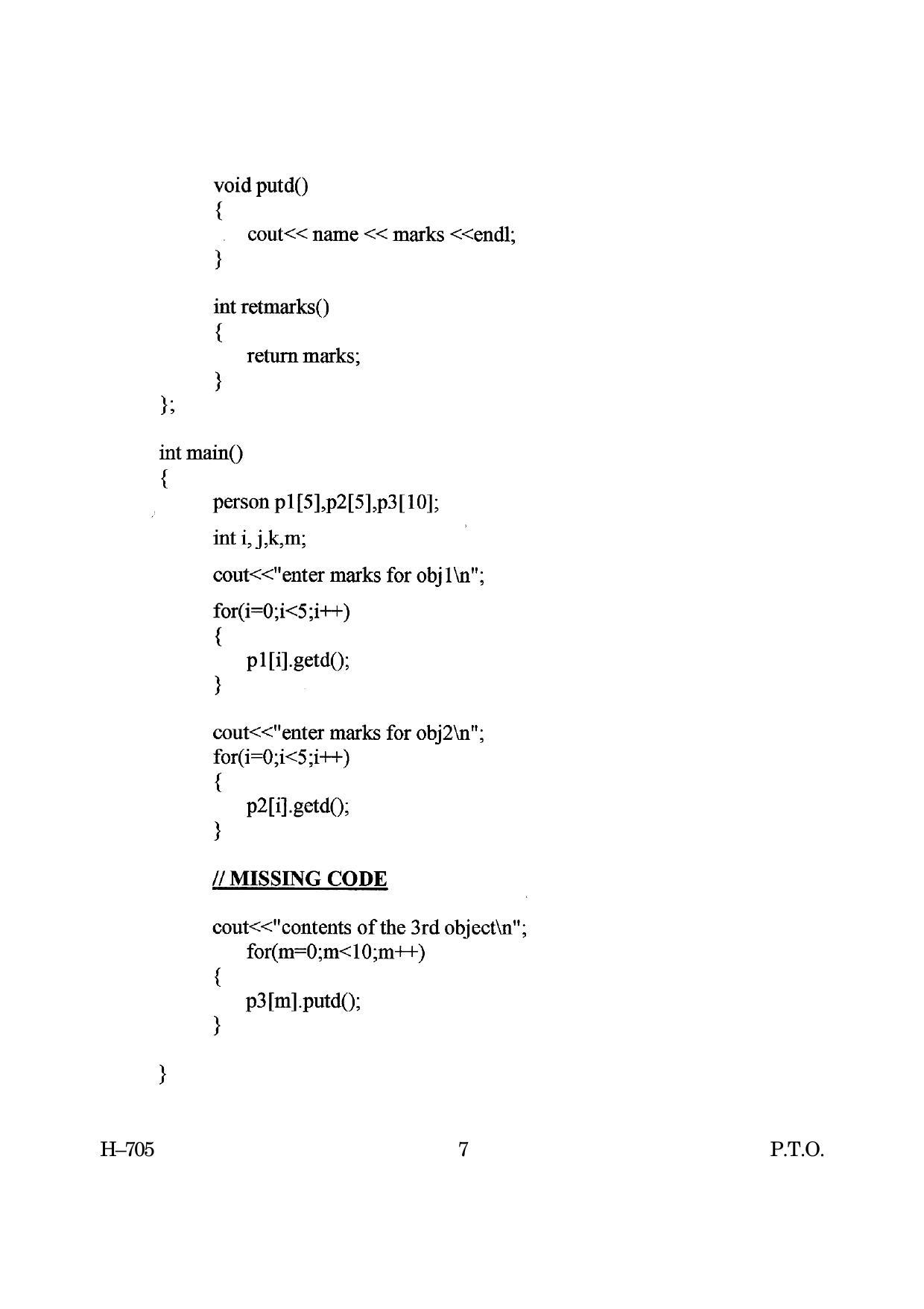Goa Board Class 12 Computer Science (March 2019) Question Paper - Page 7