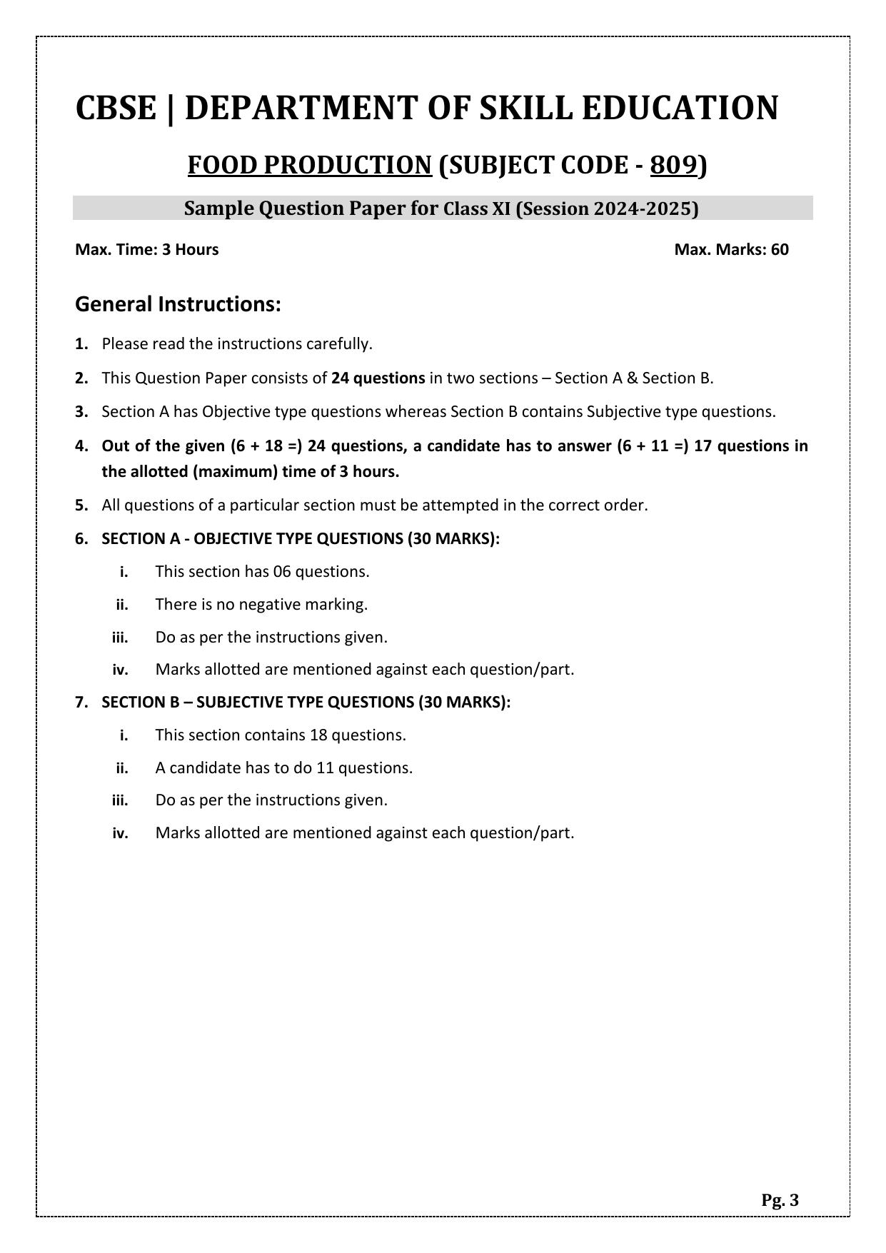 CBSE Class 11: Food Production 2025 Sample Paper - Page 3
